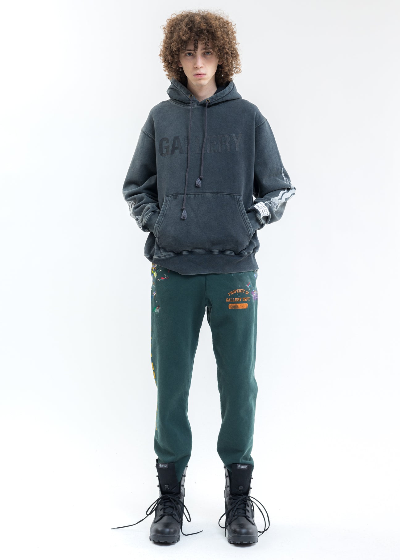 Black Flames Gallery Dept Logo Hoodie – 017 Shop