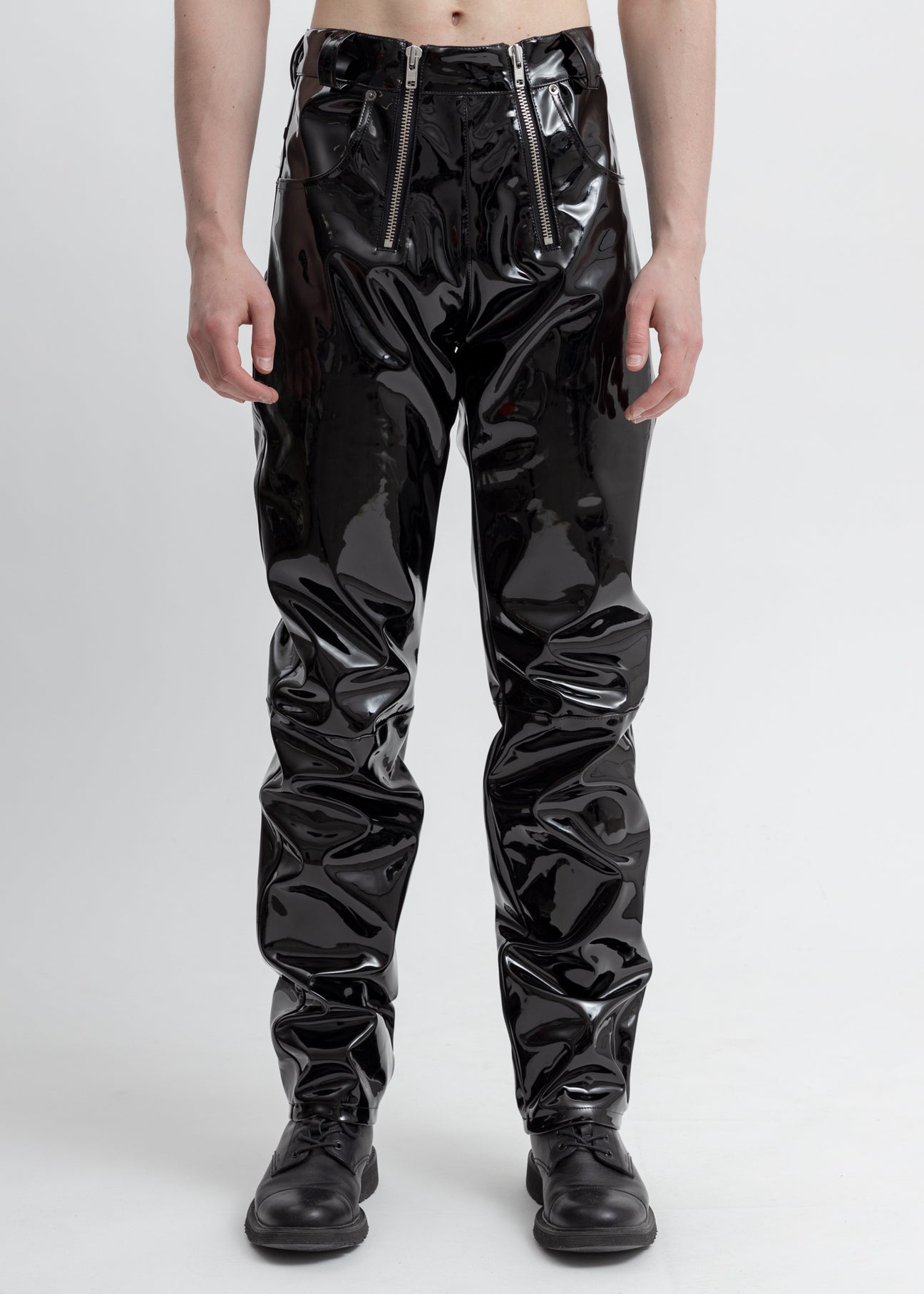 Black Vinyl Trousers