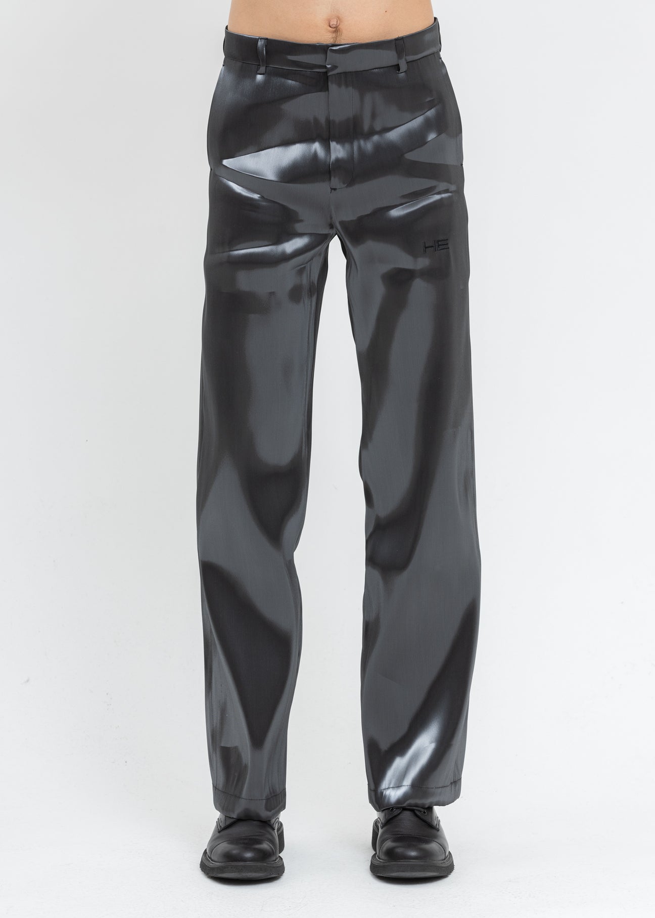 Silver Liquid Metal Trousers – 017 Shop