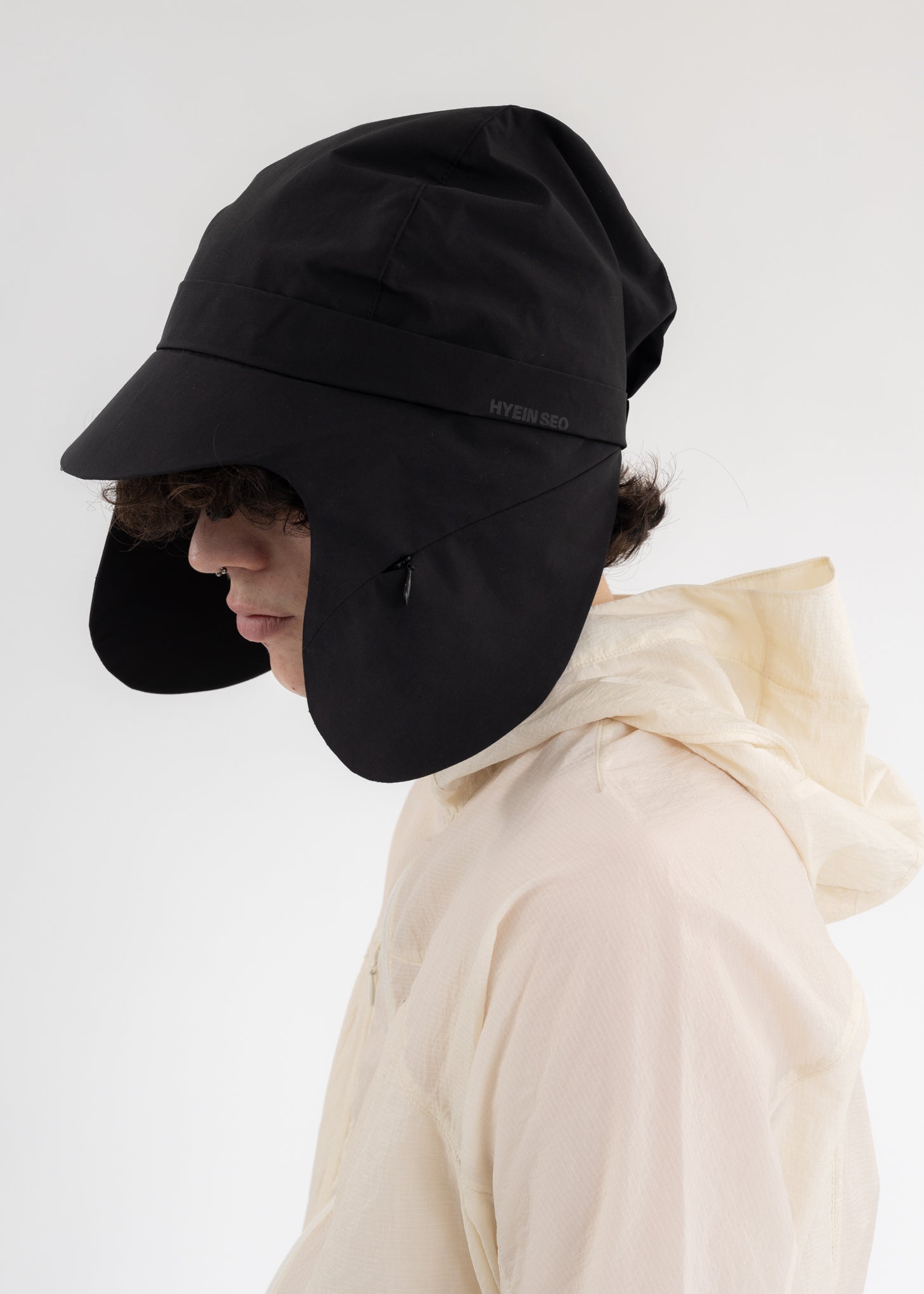 Black Mask Flap Hat