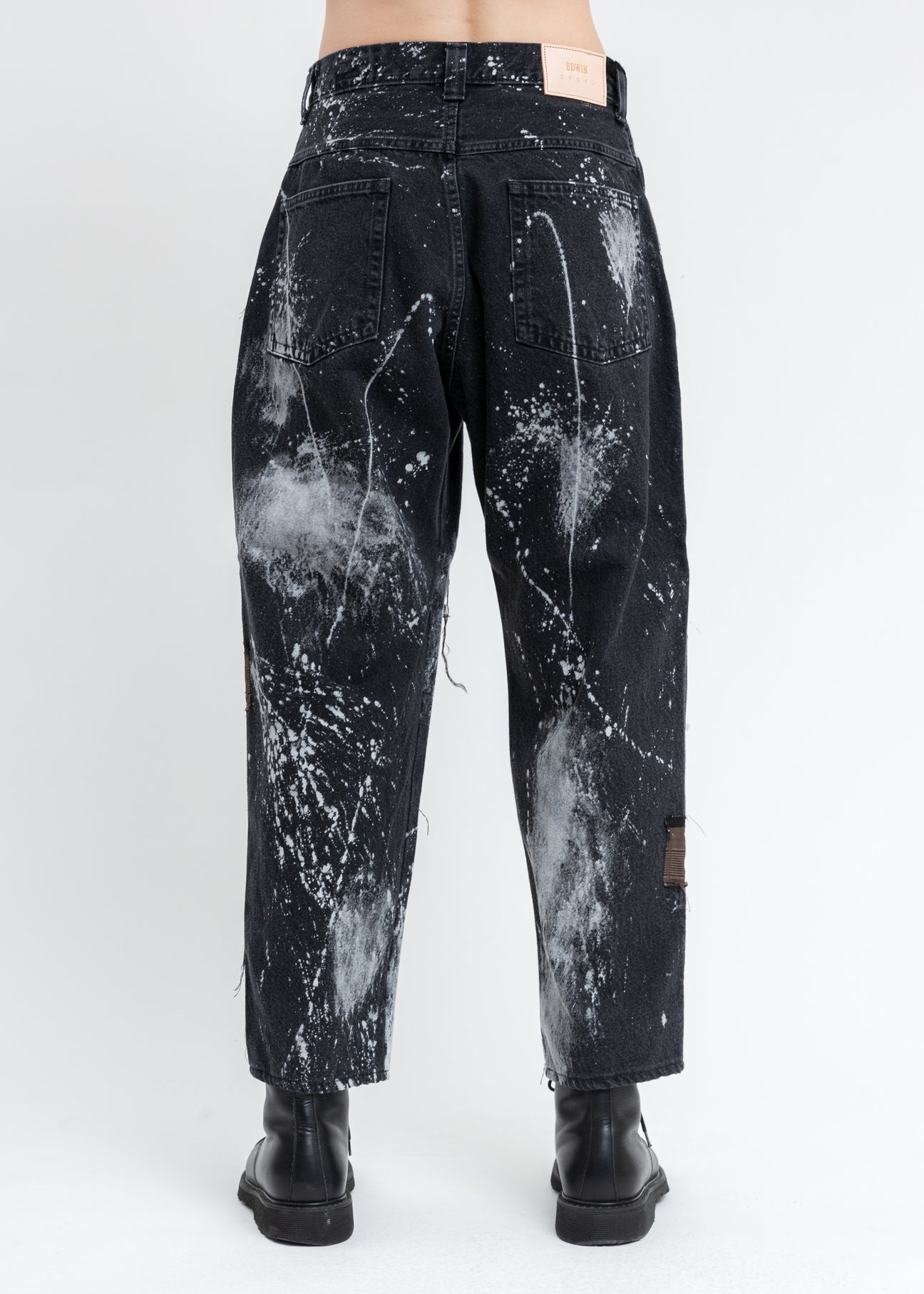 Black And White KIDILL × EDWIN Patch Katana Wide Pants – 017 Shop