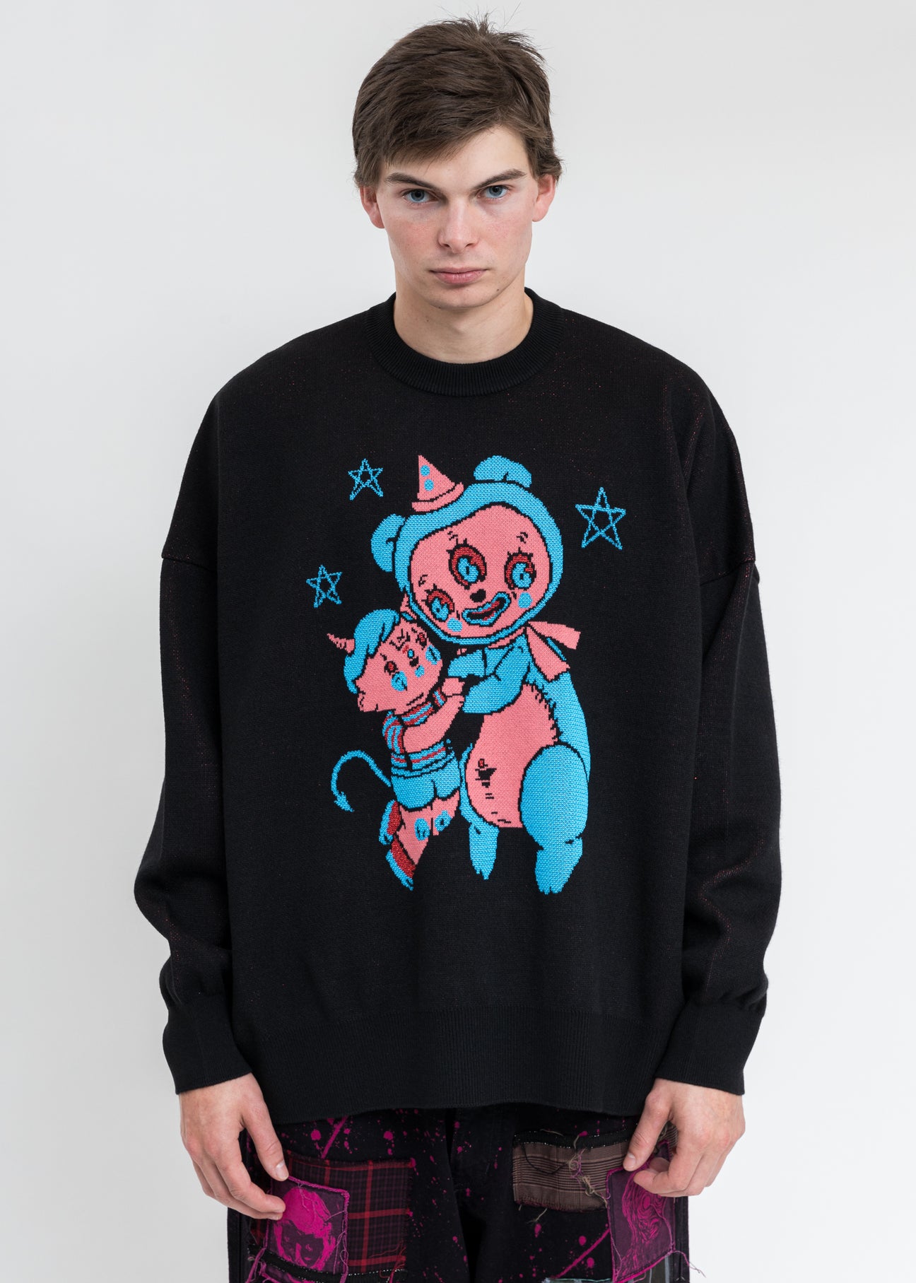 Black Hell Boy Knit Pullover Sweater – 017 Shop