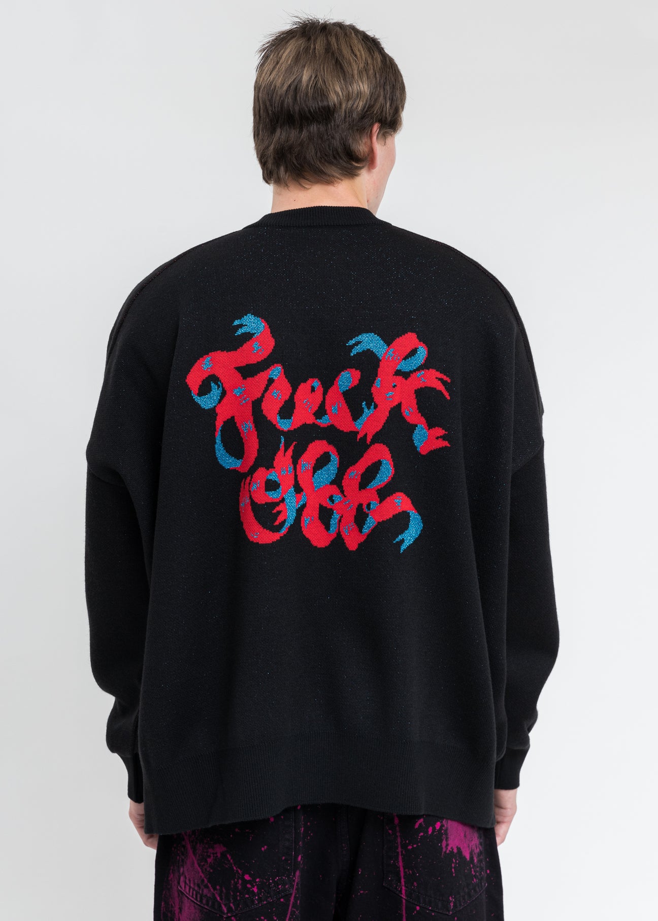 Black Hell Boy Knit Pullover Sweater – 017 Shop