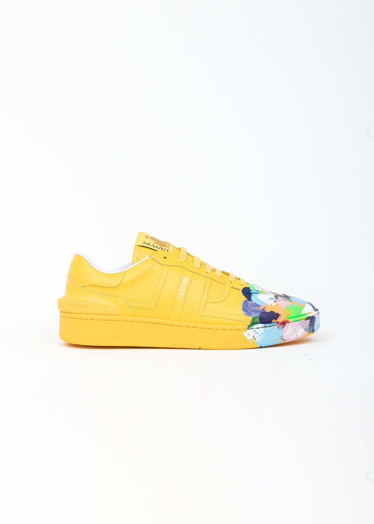 One of ten, hand painted stylish low-Top Sneakers with Yellow Laces THE YELLOW ONES | A Custom Shoe concept by Edward Stewart main image 2