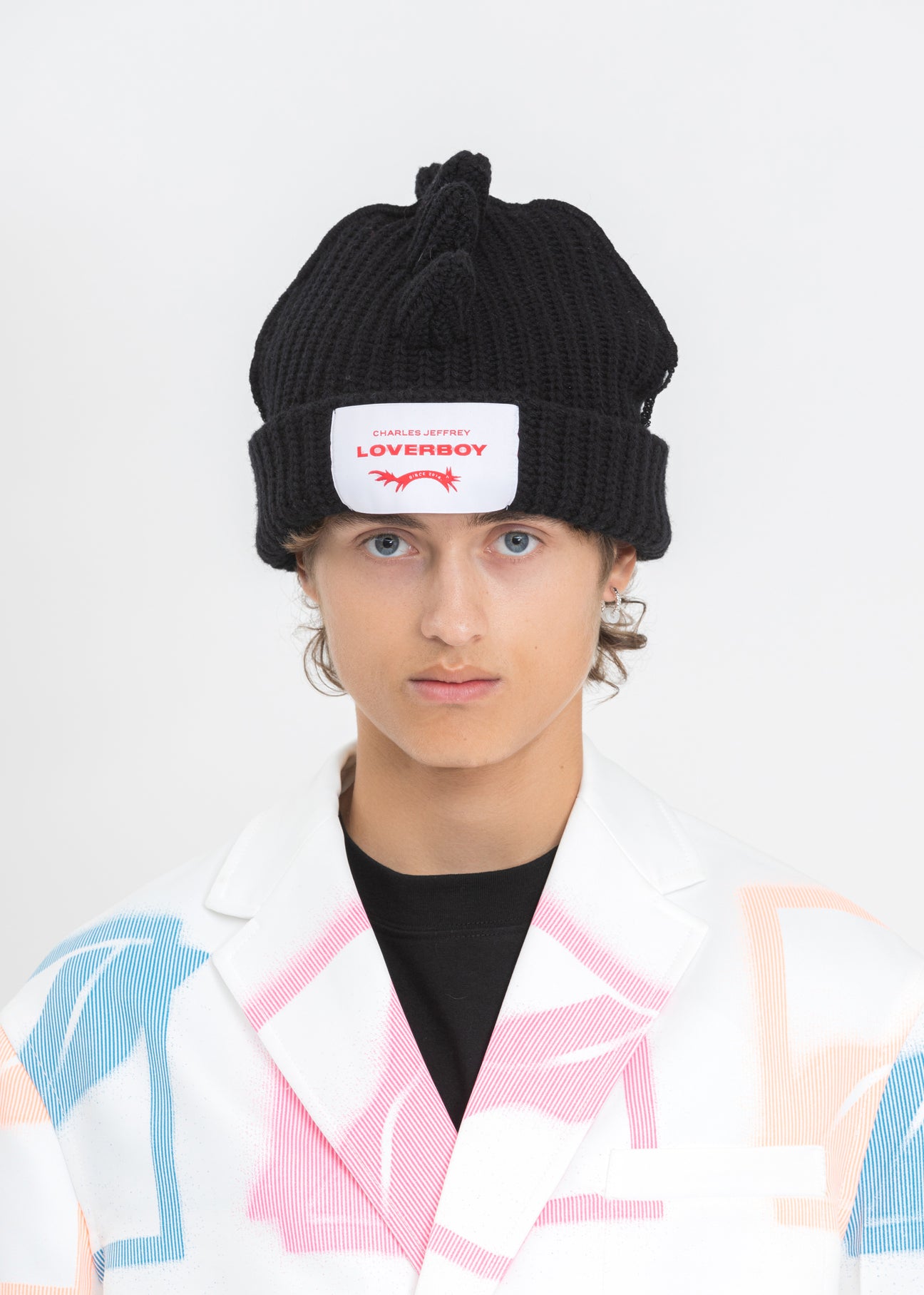 Black Chunky Spikes Beanie – 017 Shop