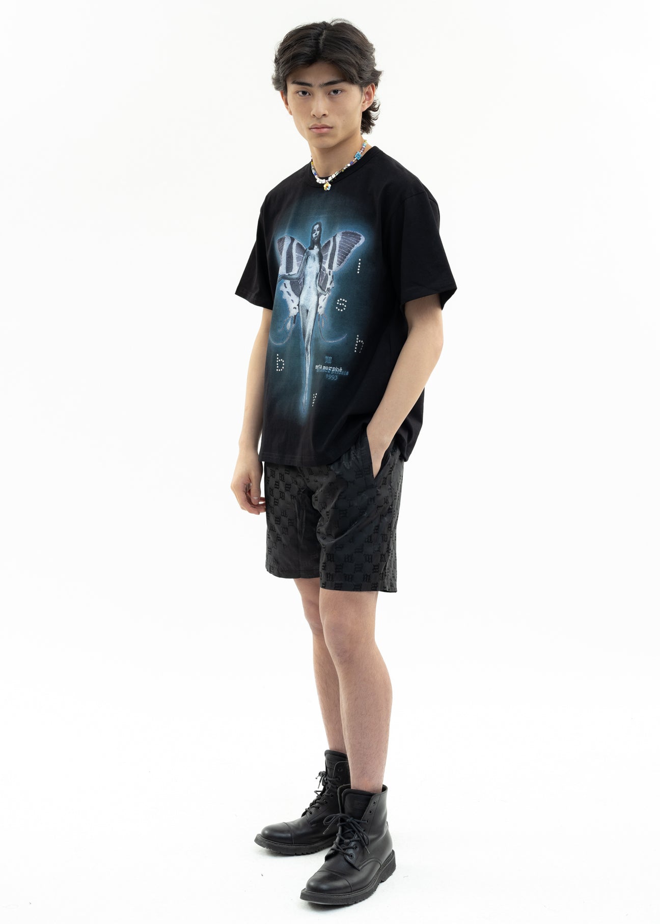 Black Signature Monogram Nylon Short – 017 Shop