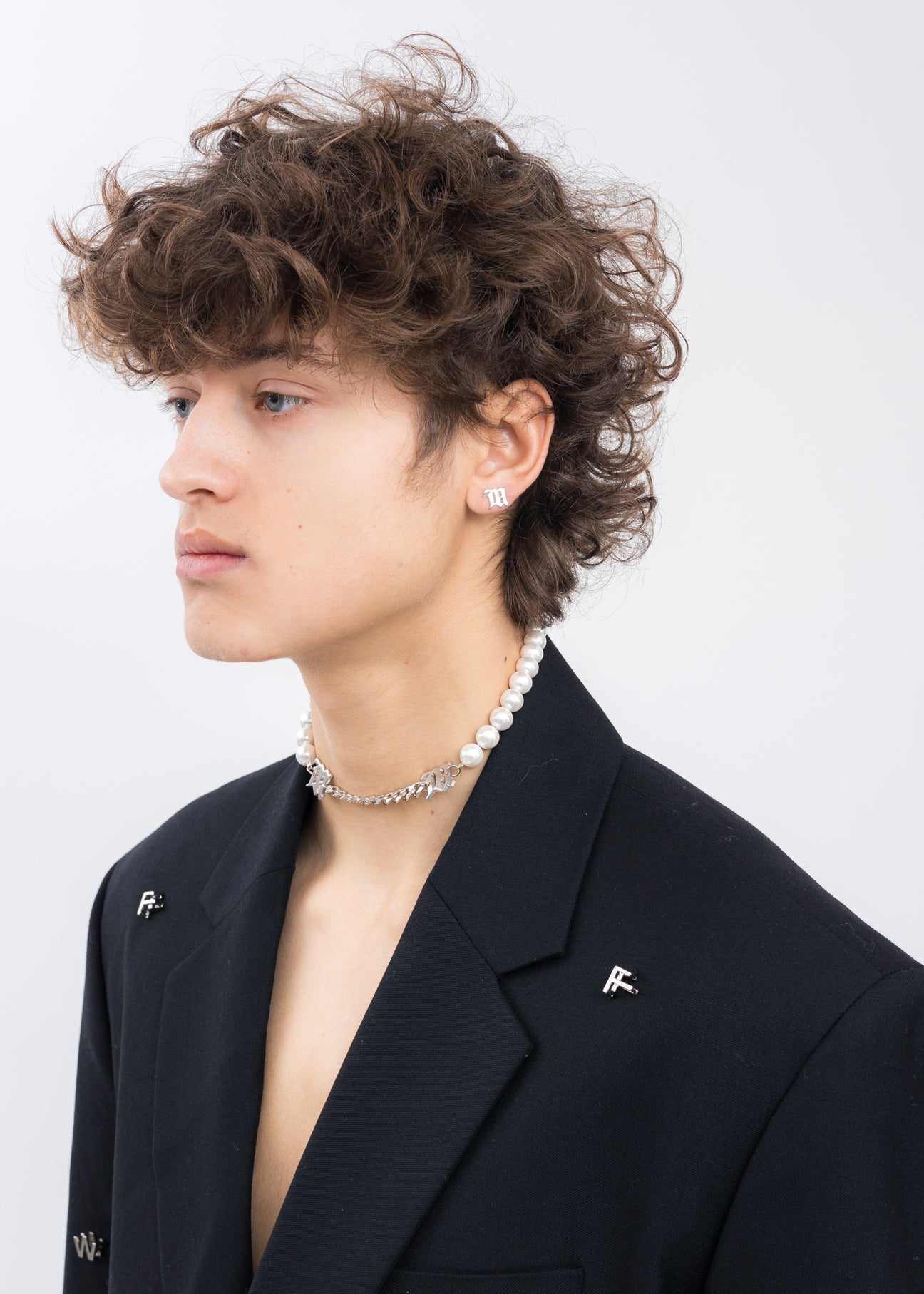 正規品 andmary Claire choker tops Pearl And Curb Link Choker – 017 Shop