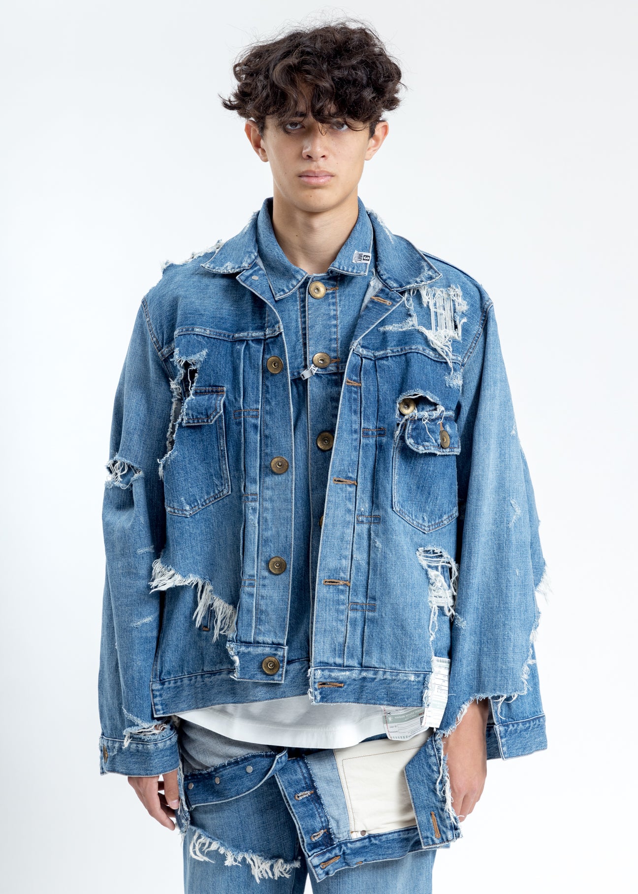 ジャケット・アウター RUMCHE Bonding Denim Jacket / indigo Indigo Broken Layer Denim Jacket – 017 Shop