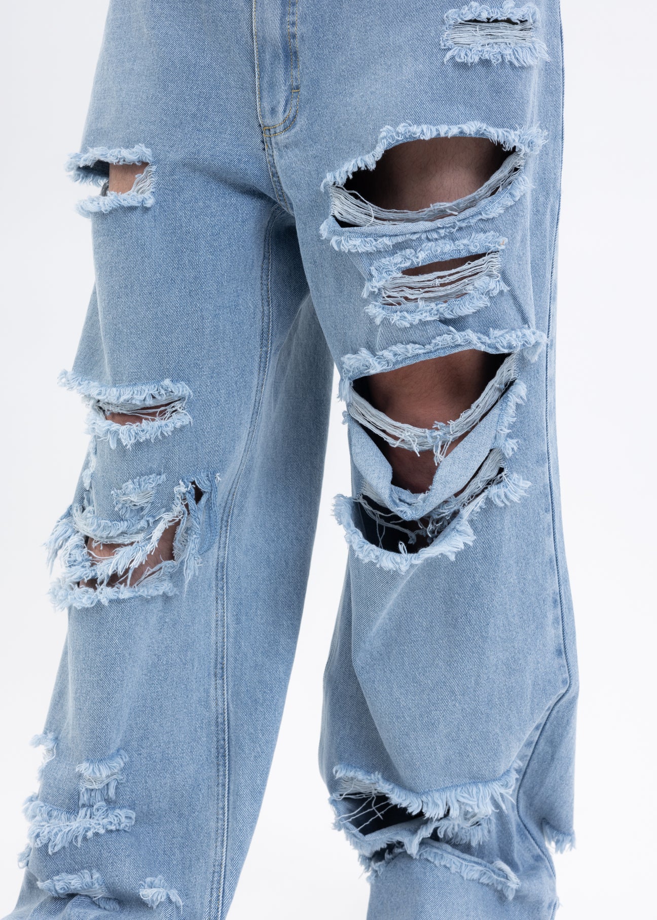 PIXEL HEART LIGHT WASH DENIM RAGGED JEANS – 017 Shop