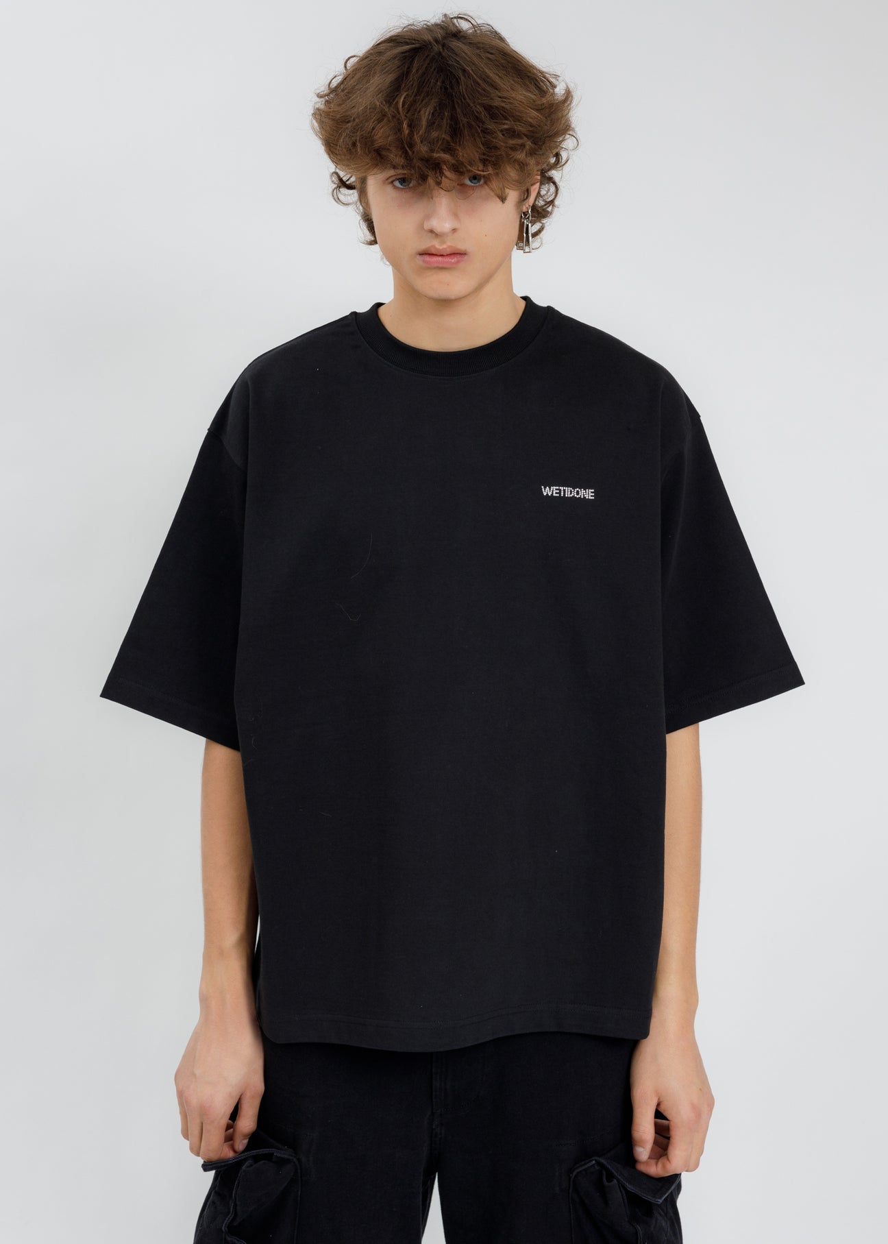 Black WE11DONE Back Logo T-Shirt – 017 Shop