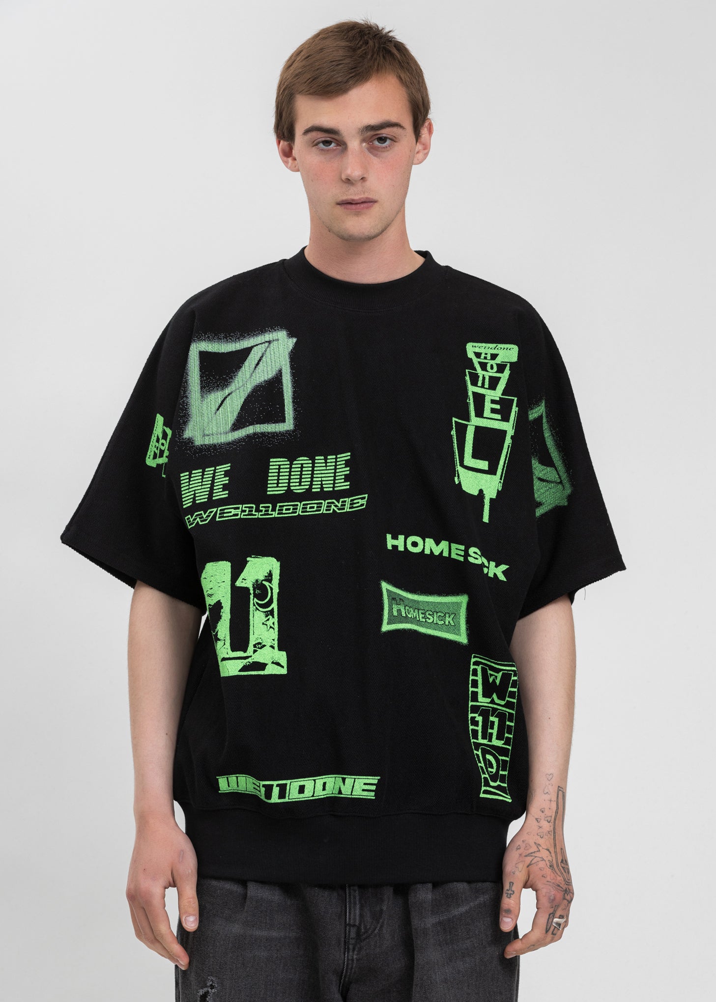 Neon Green Graphic All Over T-Shirt – 017 Shop