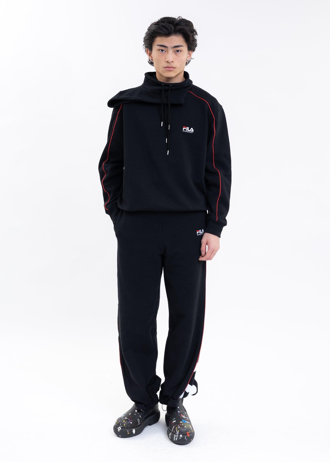 Black Y/PROJECT X FILA PANEL Sweater Pants – 017 Shop