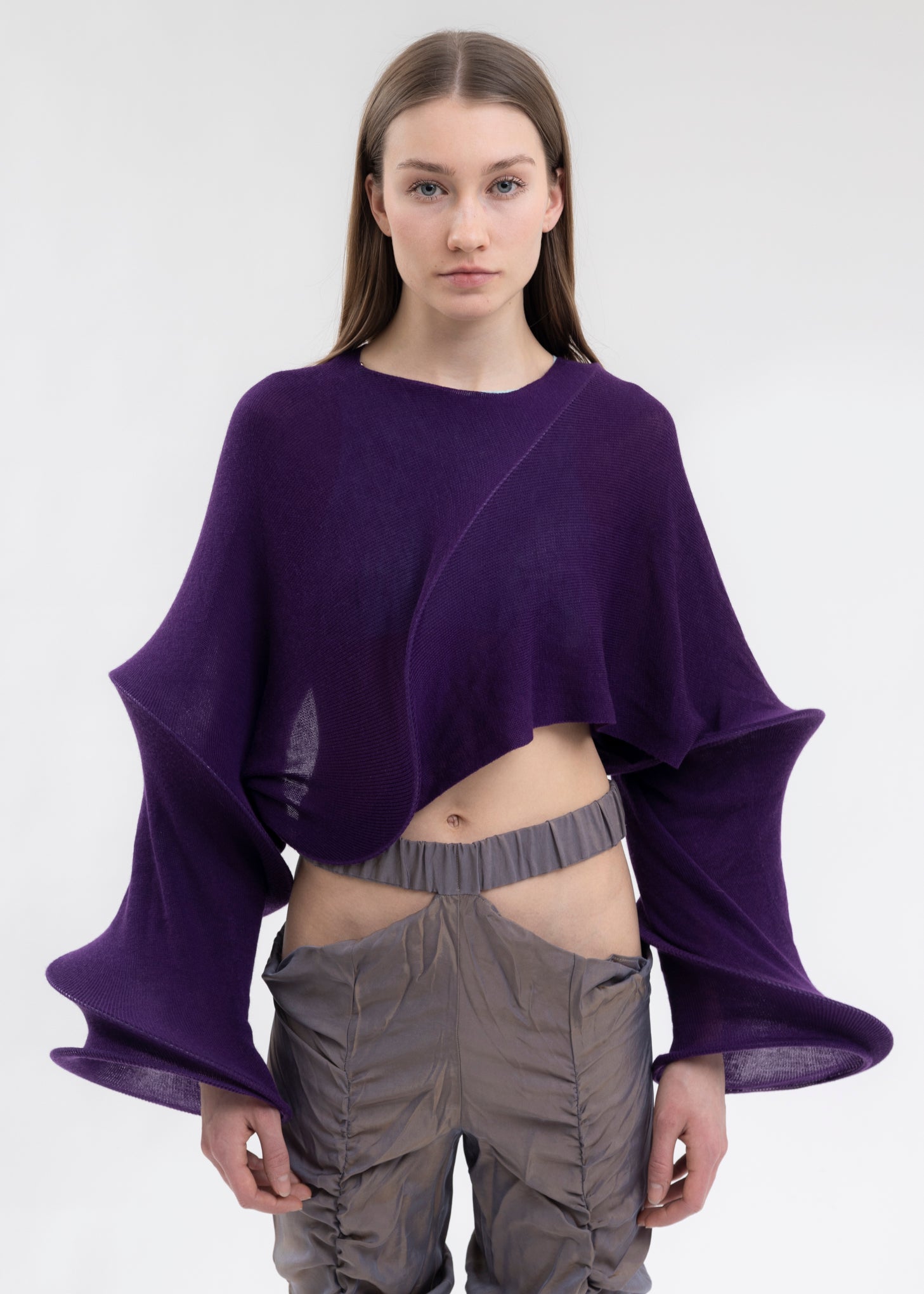 VIOLET SPIRAL LONG SLEEVE TOP – 017 Shop