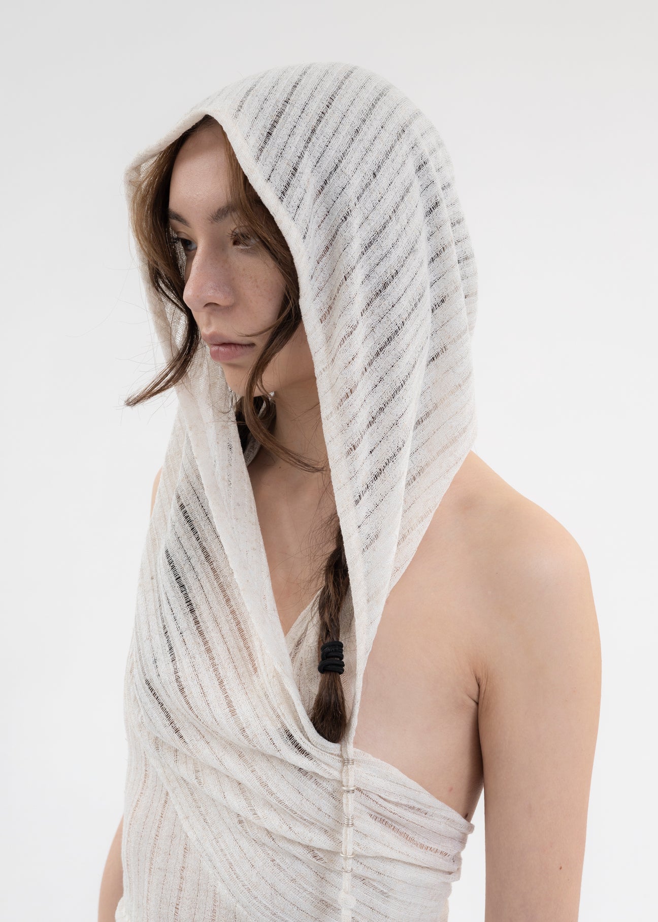 IVORY HOODED HALTER TOP – 017 Shop