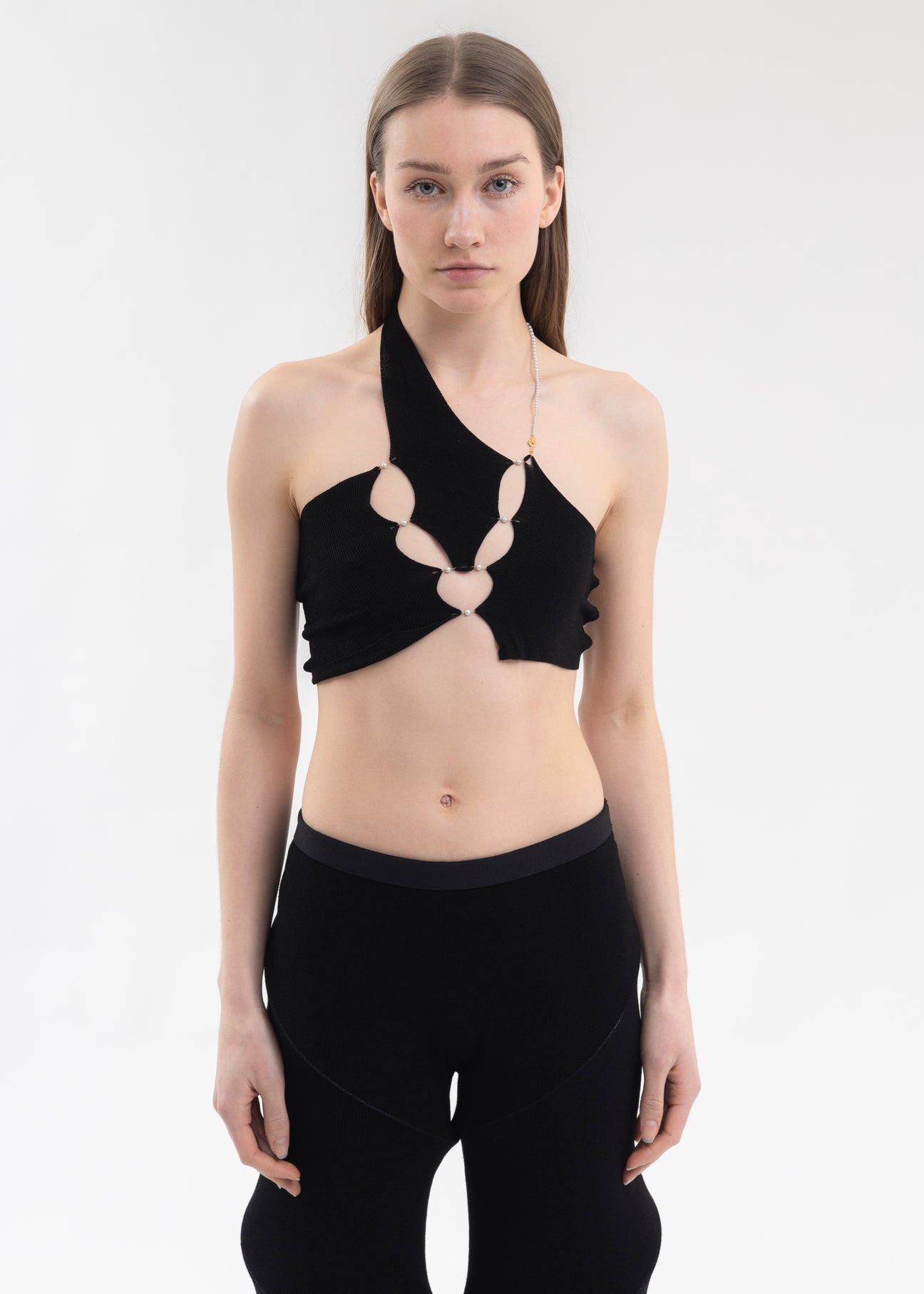 black halter neck top