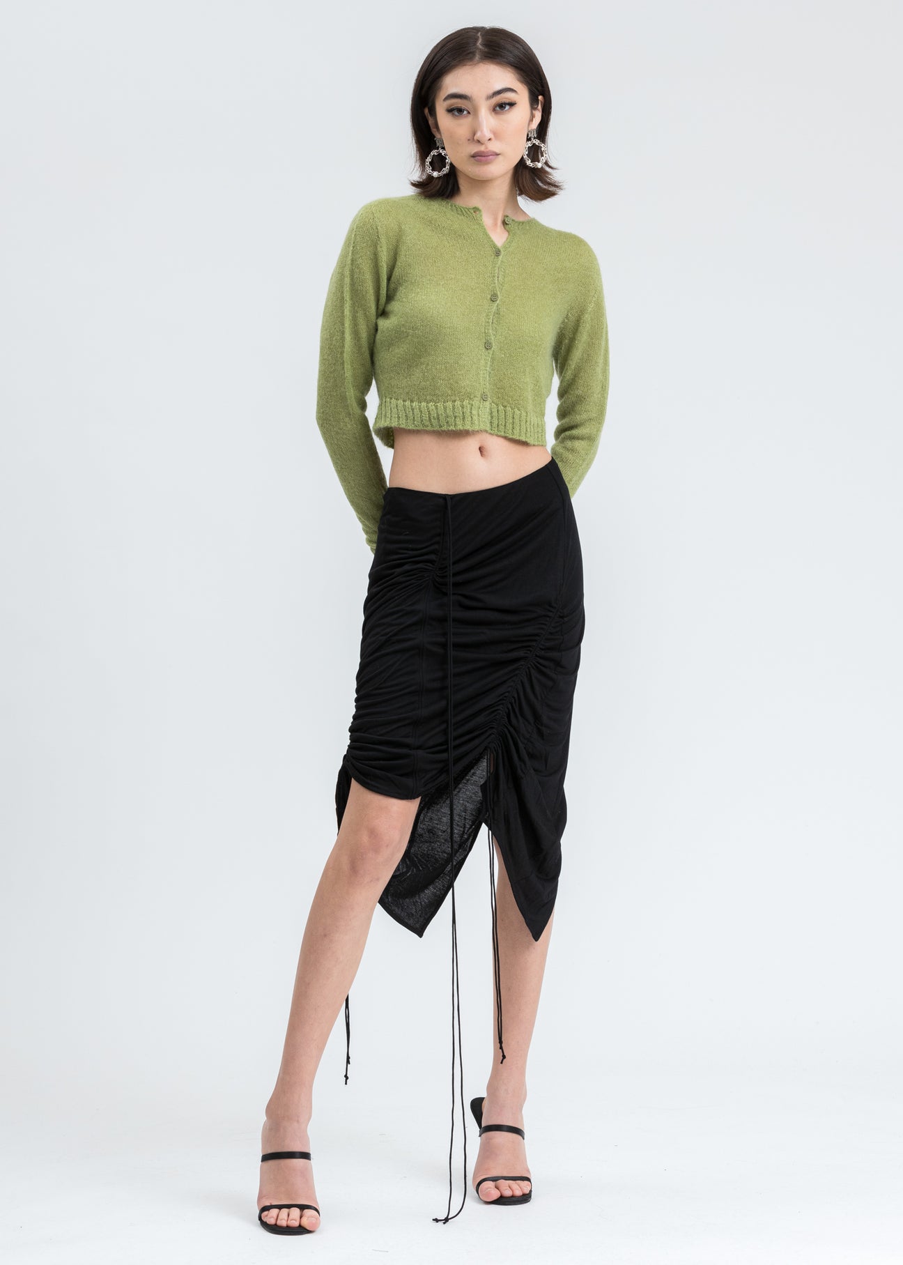 Moss Mohair Ribbed Cardigan – 017 Shop