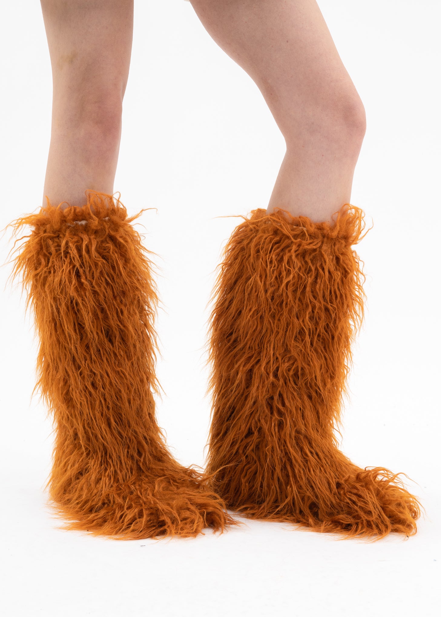 Brown LONG FUR BOOTS – 017 Shop