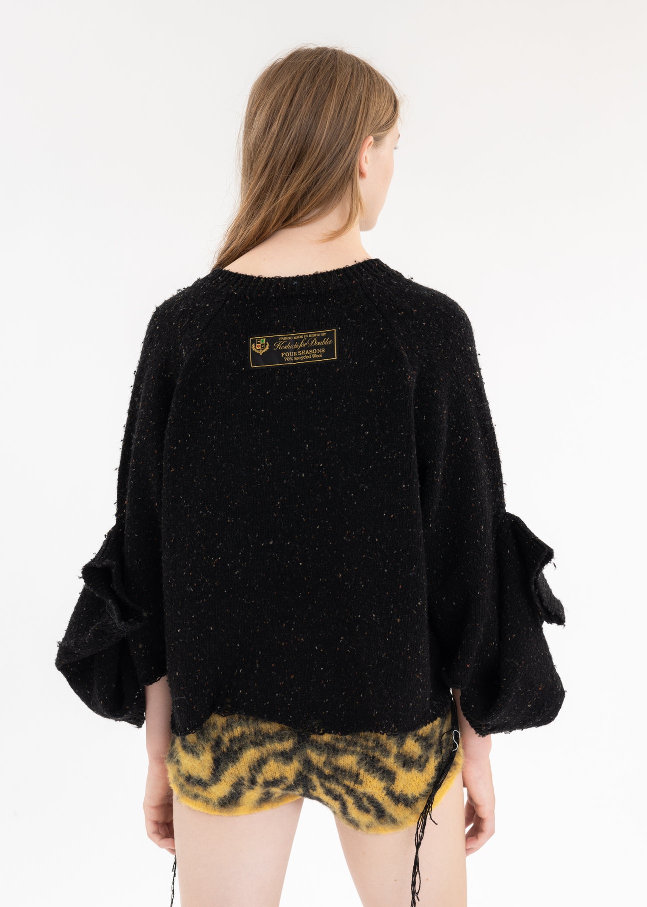 Black MAGNET ATTACHED KNIT PULLOVER – 017 Shop
