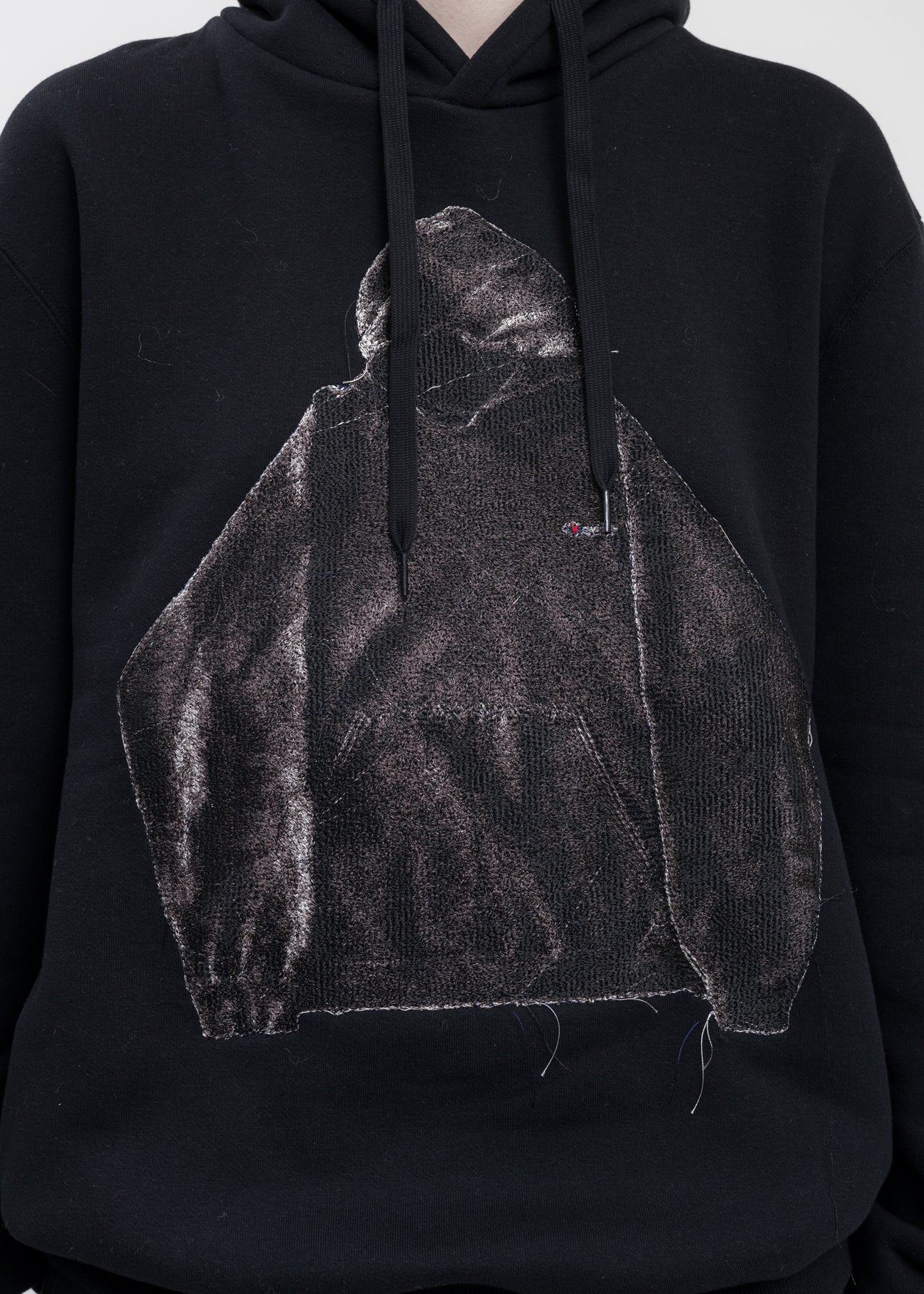 Black “HOODIE” PHOTO STITCH Hoodie – 017 Shop