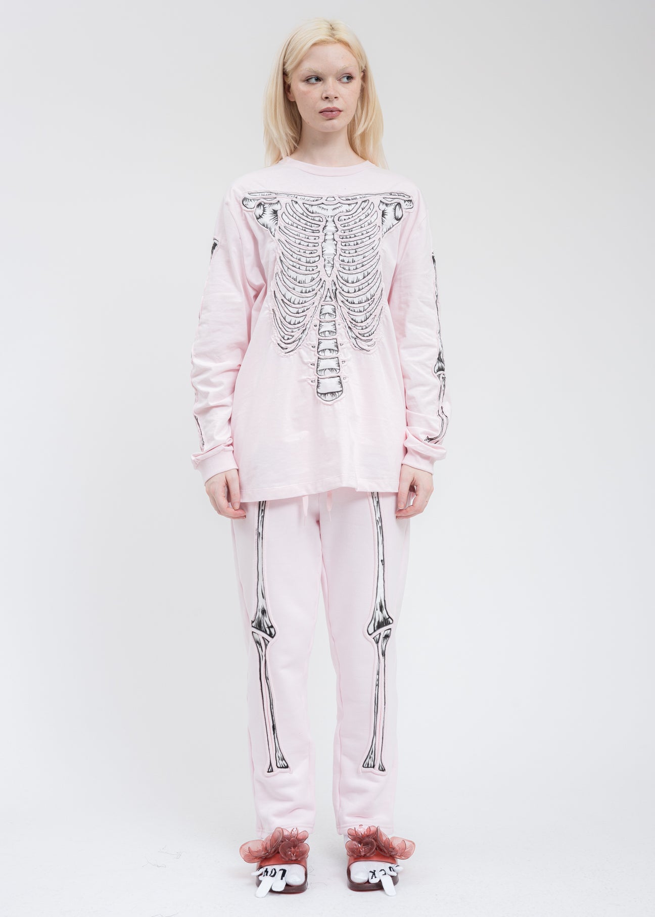 た*き様 SKULL SHIRRING EMBROIDERY LONG SLEE SKULL SHIRRING EMBROIDERY LONG SLEEVE