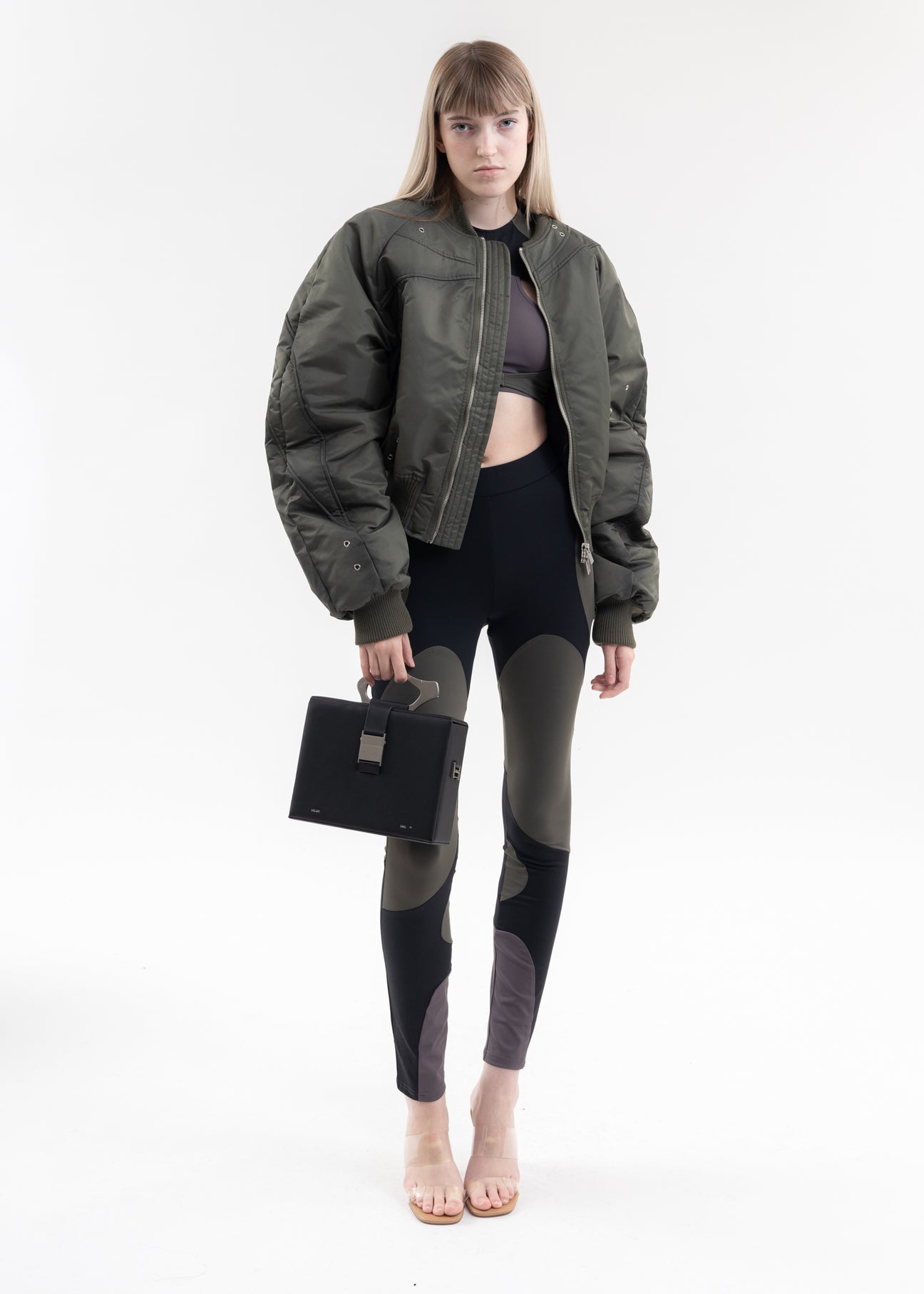 KHAKI TRANQUIL BOMBER JACKET – 017 Shop