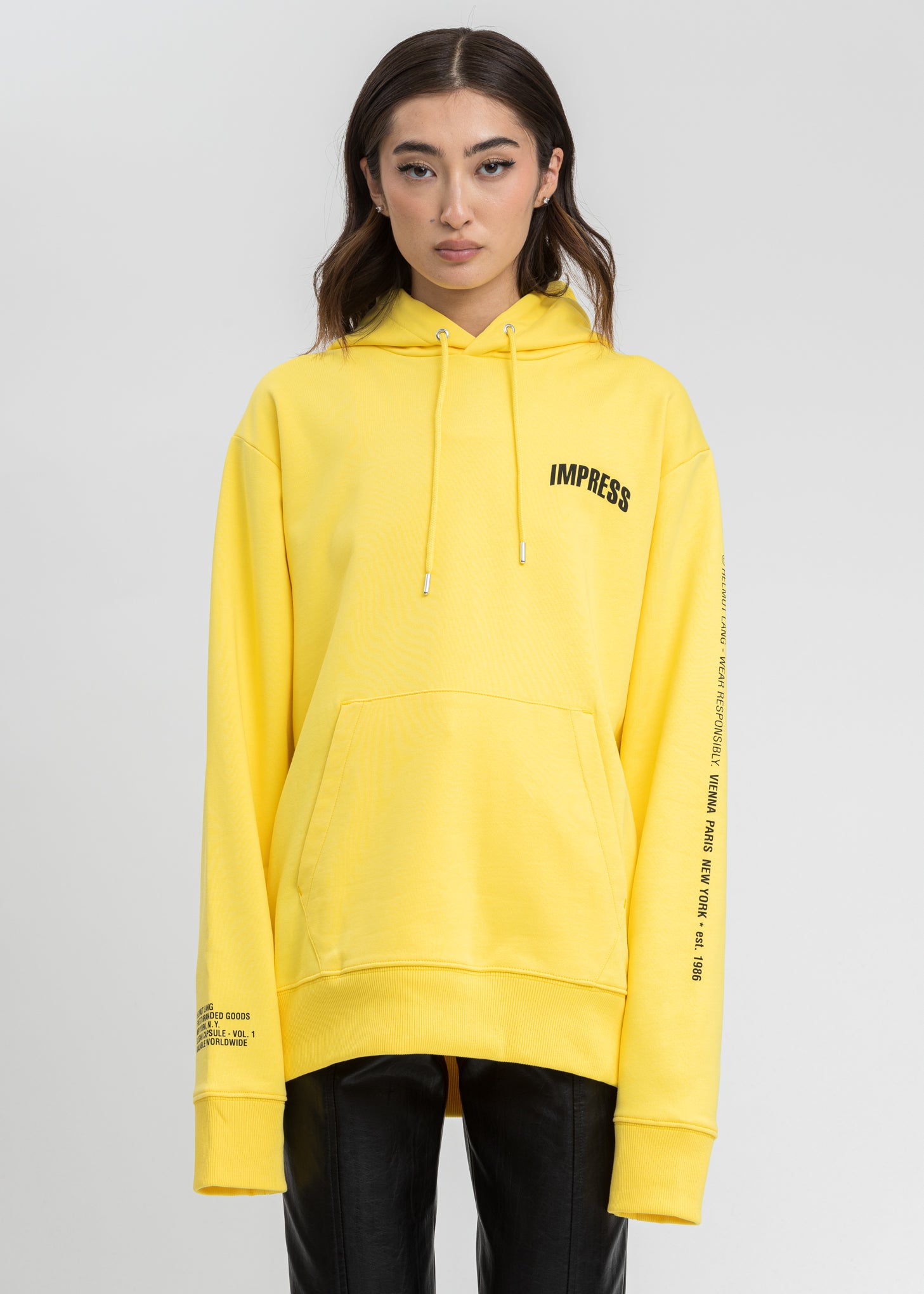 Laser Yellow Impress Hoodie – 017 Shop