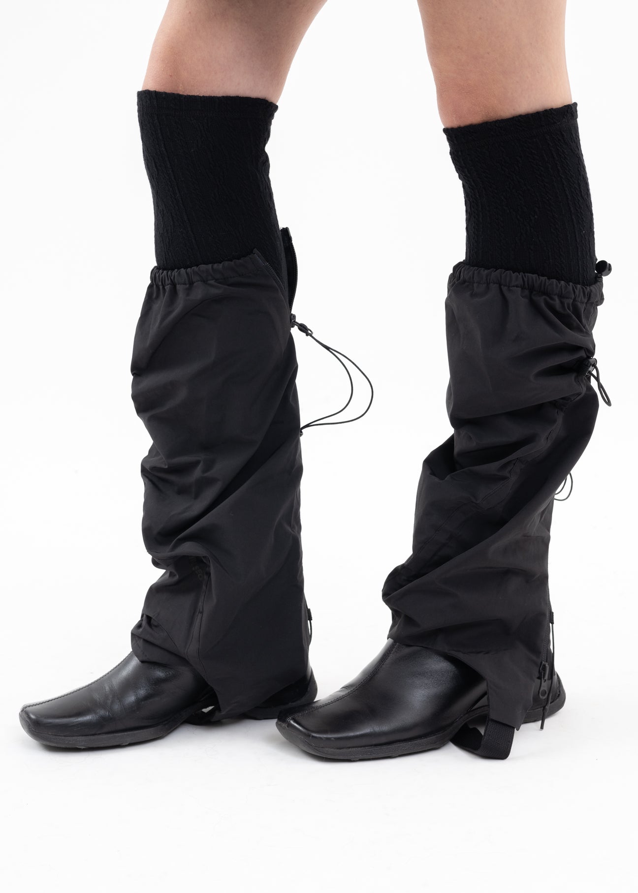 BLACK DOUBLE LAYER LEG WARMER – 017 Shop