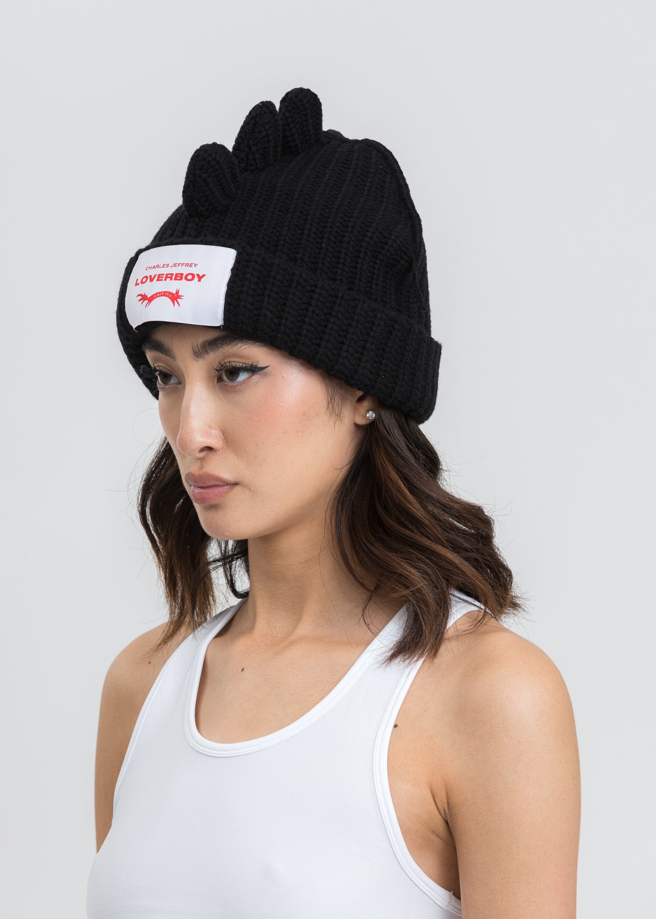 Black Chunky Spikes Beanie – 017 Shop