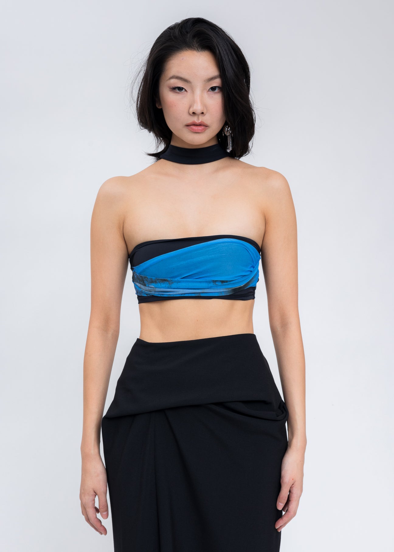 Blue Cross Neck Tube Top – 017 Shop