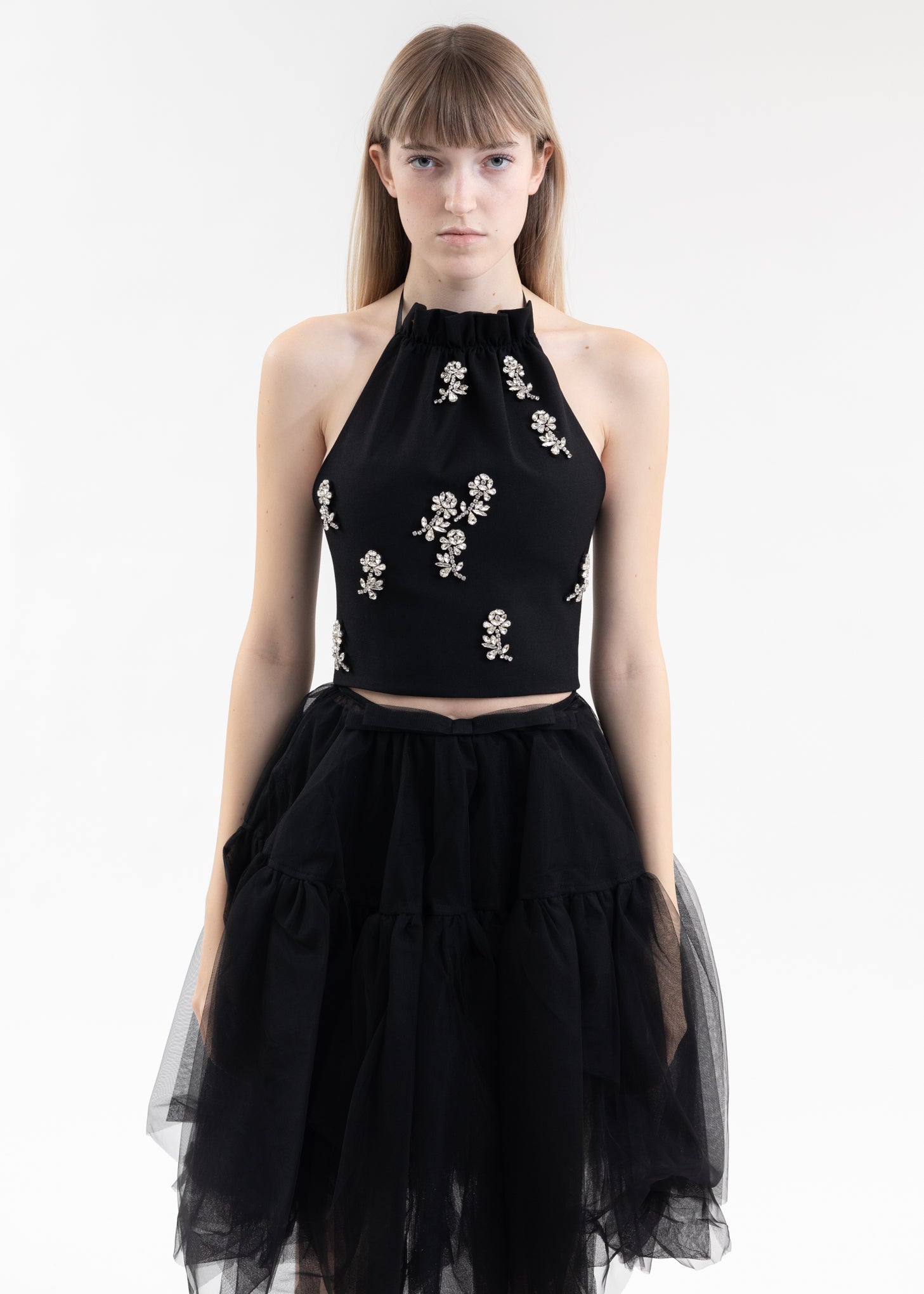 Black Halterneck Mini Top – 017 Shop