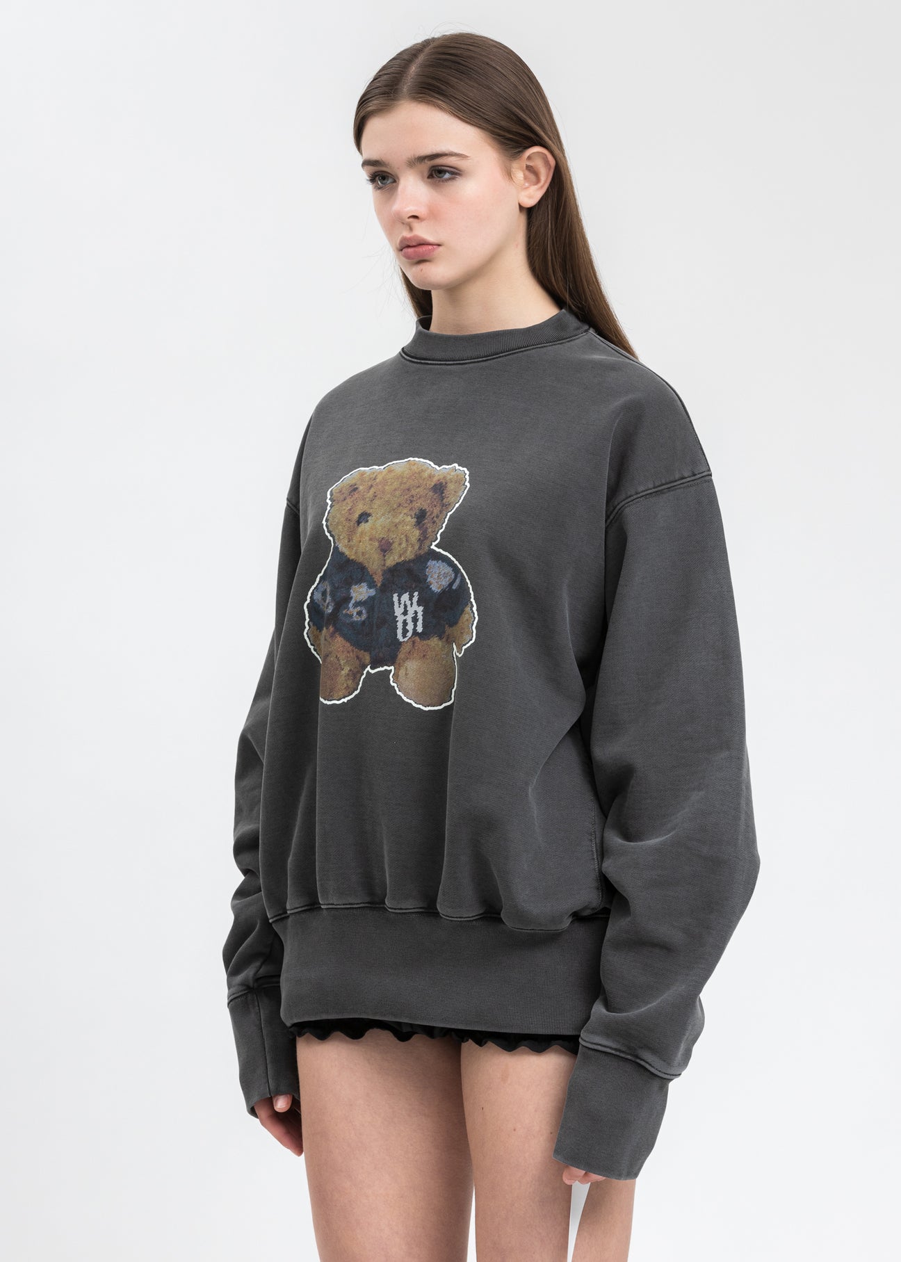 Denim jacket with teddy bear deals