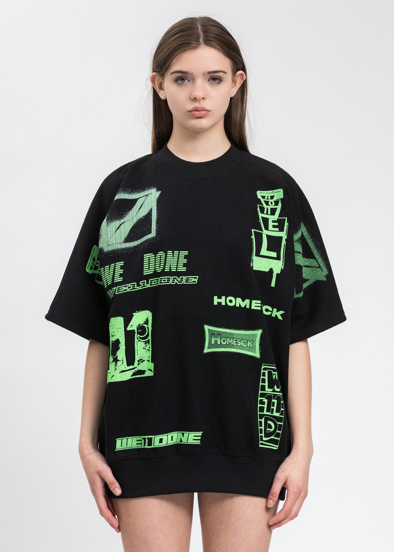 [WOOALONG]★24SS ★Pigment lettering graphic T-Shirts Designer fashion, Seoul-fully created | W Concept