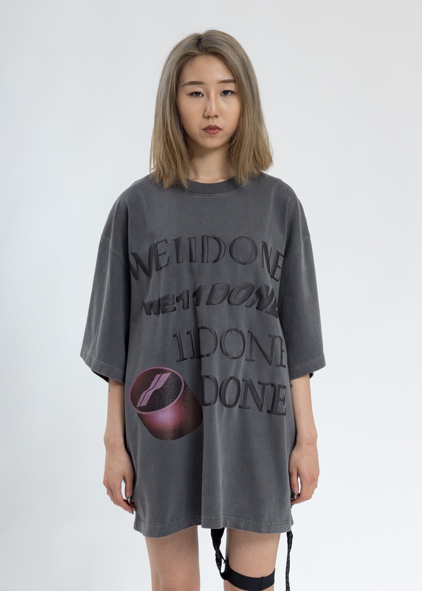 Charcoal Washed Logo T-Shirt – 017 Shop