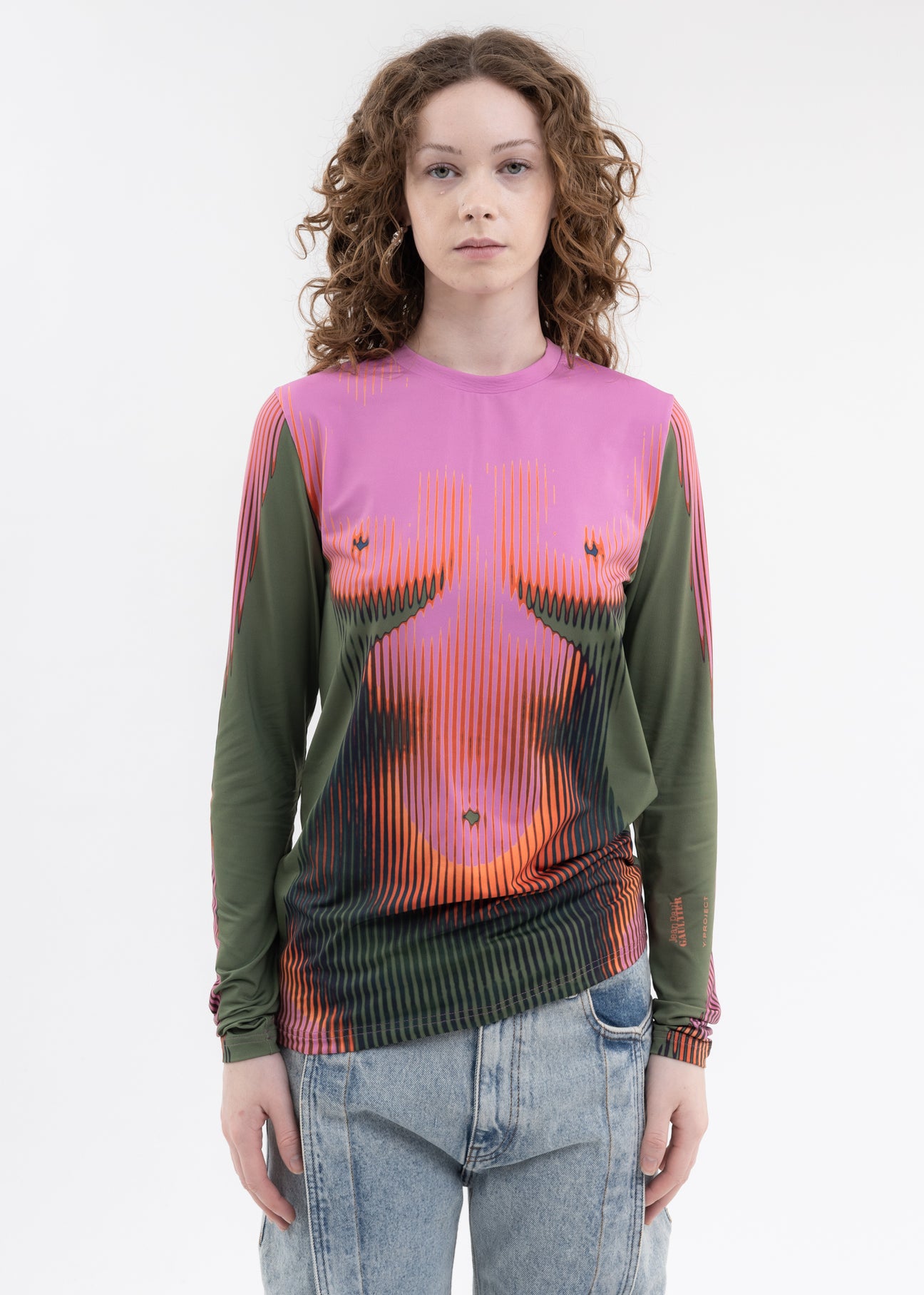 x*x様 Jean Paul Gaultier フラワープリント長袖トップス 4 ジャンポールゴルチエ ファムJean Paul GAULTIER FEMME シャーリング