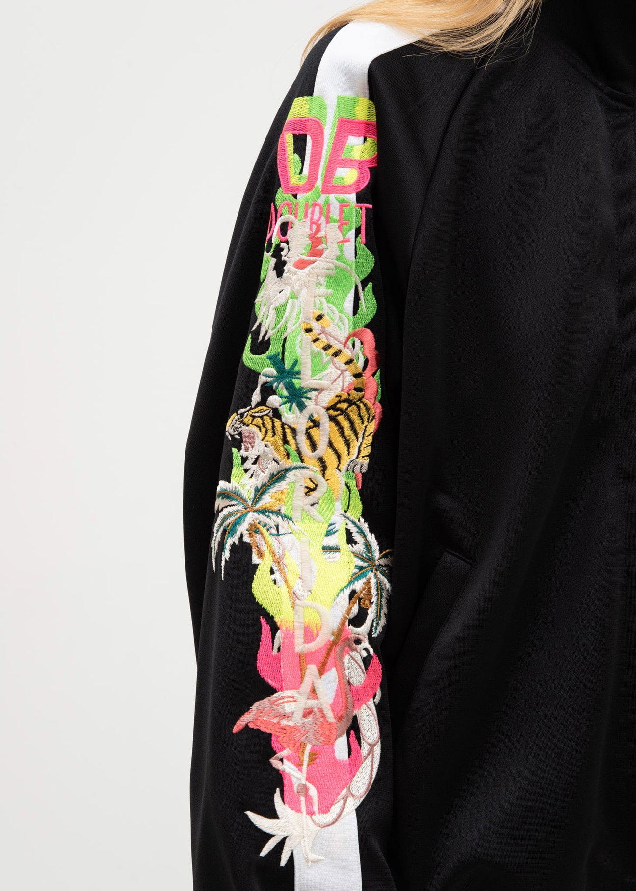 Black Chaos Embroidery Track Jacket – 017 Shop