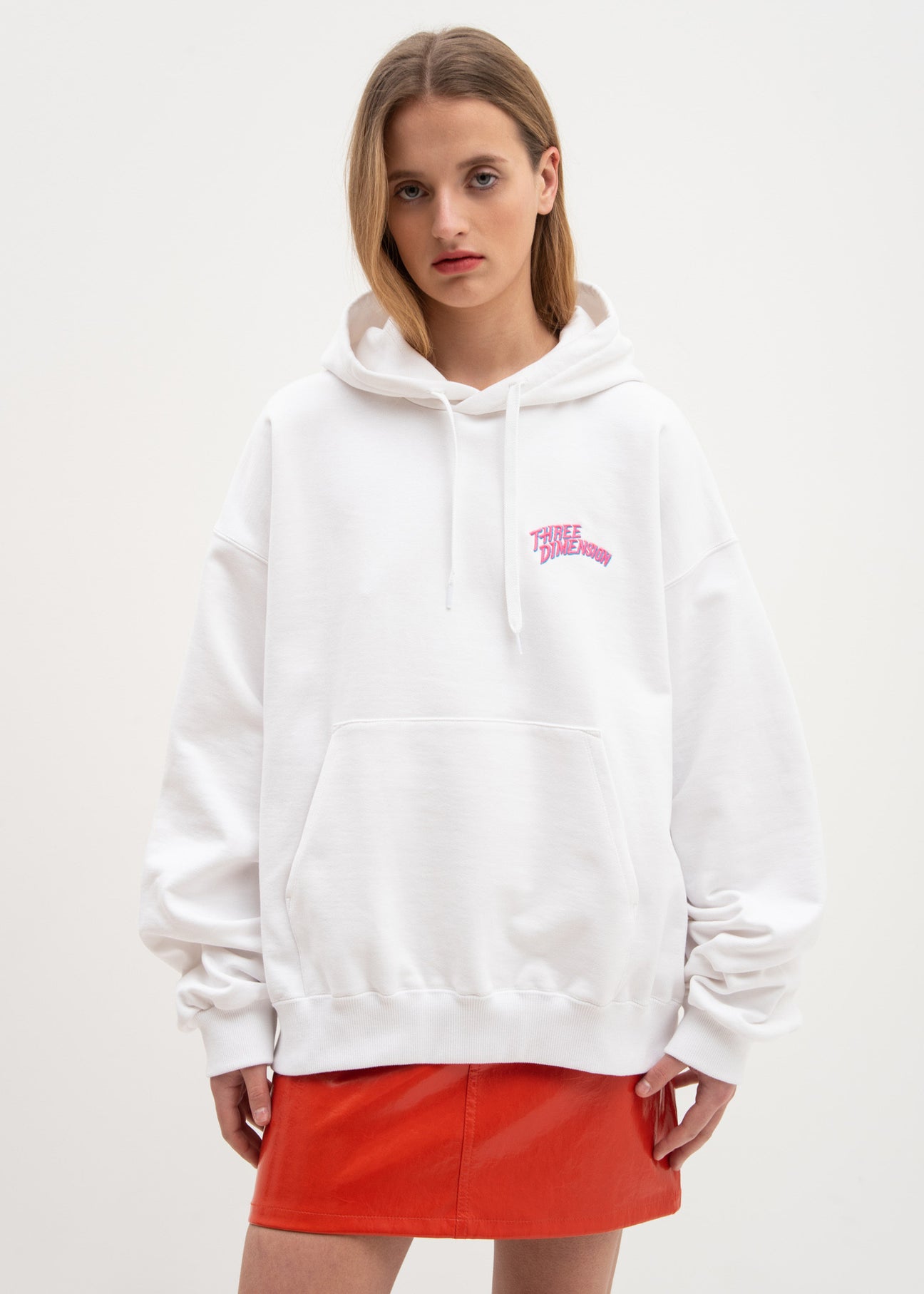 White Chaos Embroidery Hoodie – 017 Shop