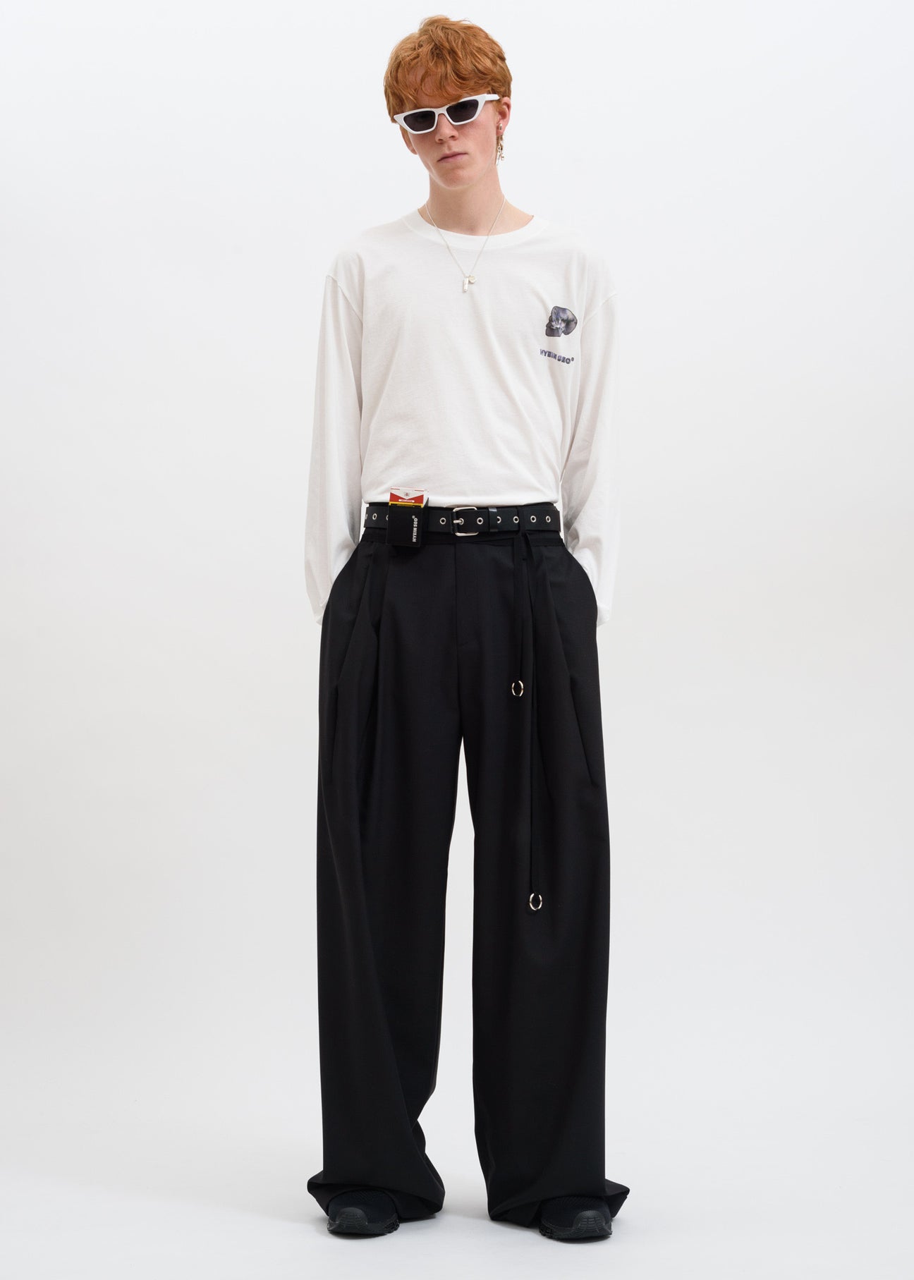 HYEIN SEO Leather Belt Cigarette Holder Black Unisex One Size Streetwear Hyein Seo Belt with Cigarette pouch | Grailed main image 3