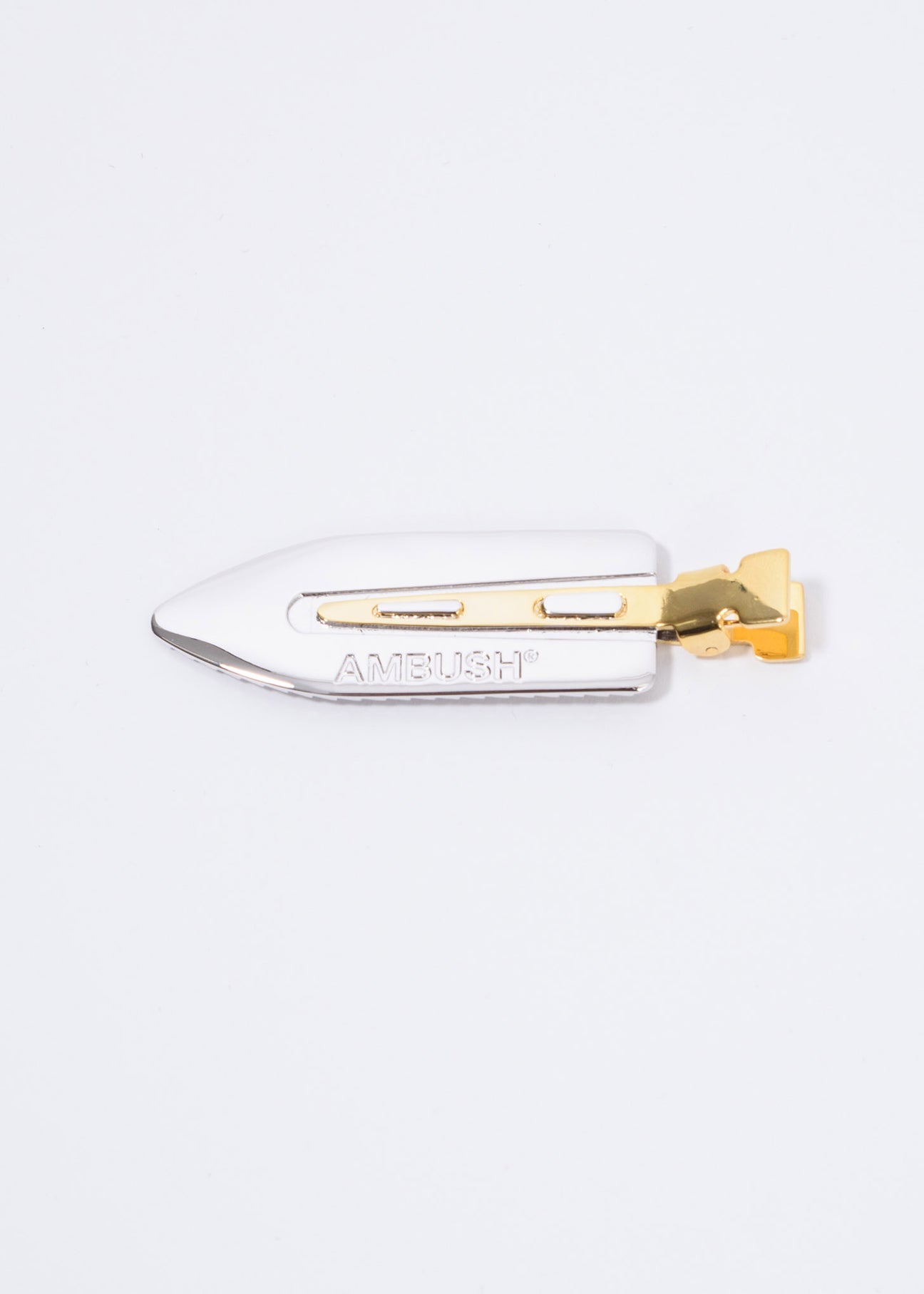 Silver And Gold Blade Hair Clip – 017 Shop display picture 1
