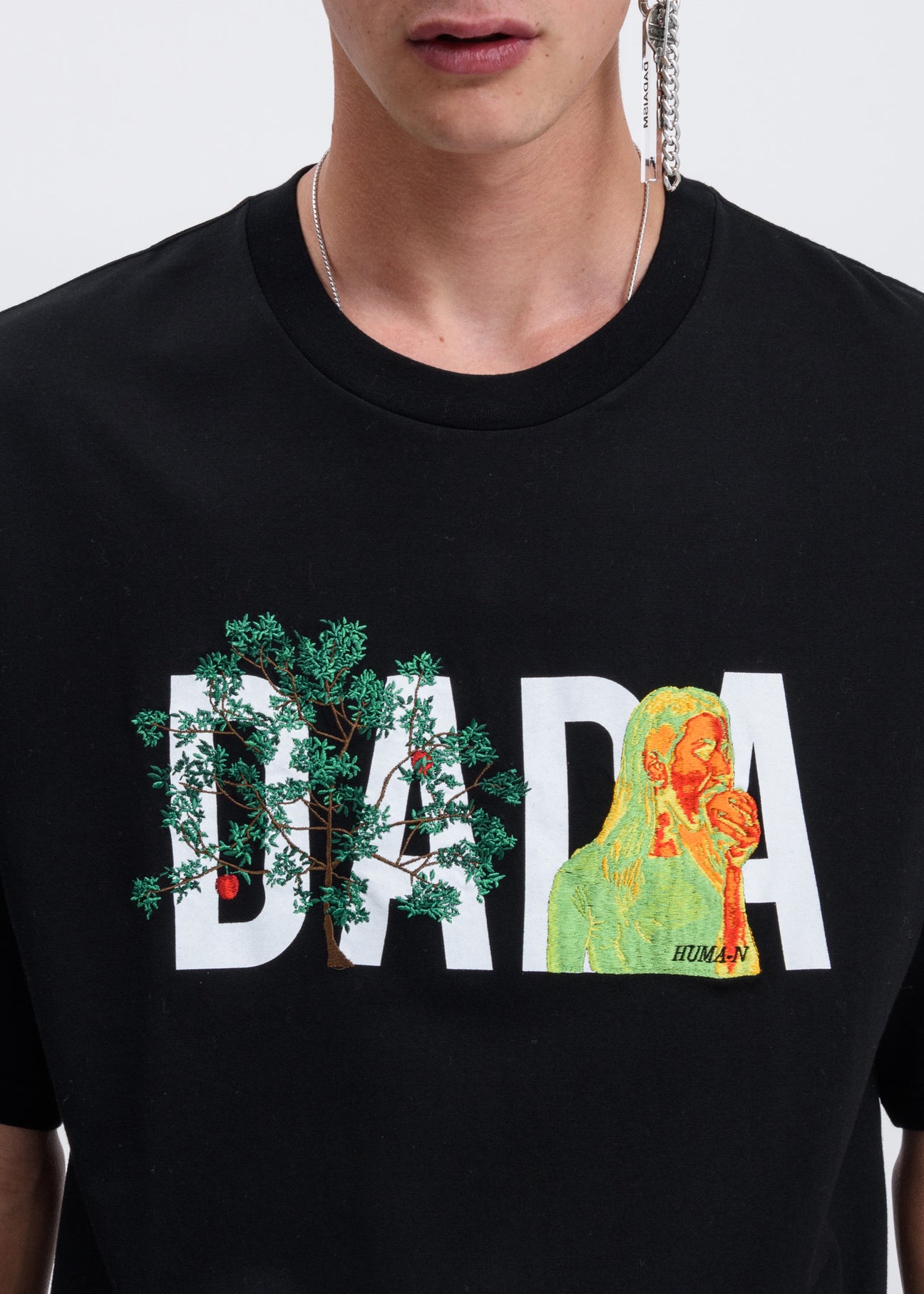 Black DADA Logo Embroidery T-shirt – 017 Shop