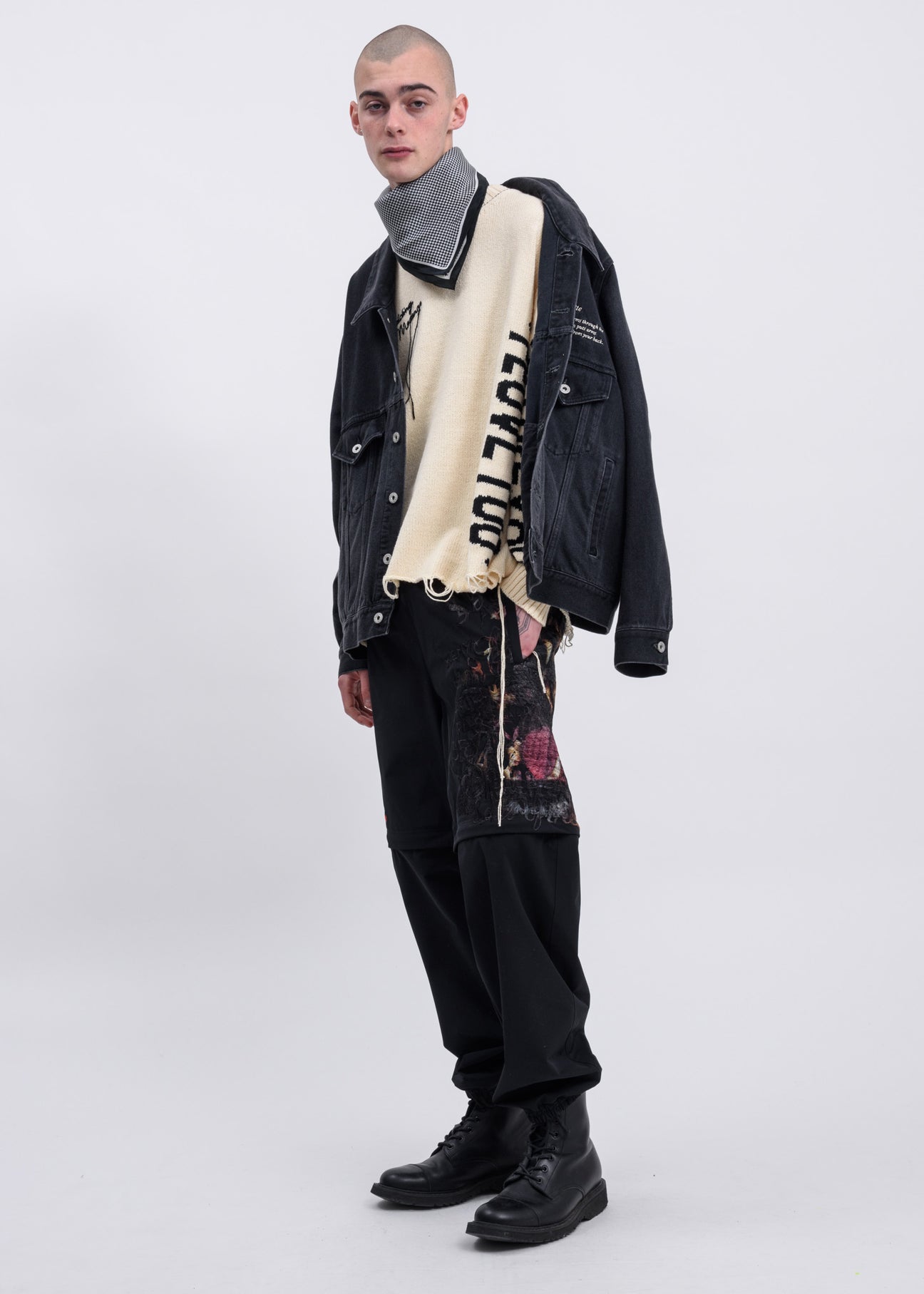Black Marionette Silk Denim Jacket – 017 Shop