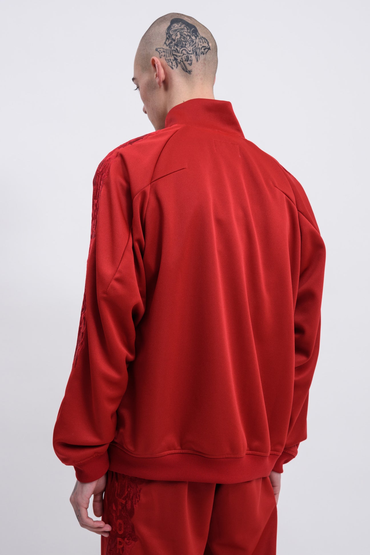 Red Chaos Embroidery Track Jacket – 017 Shop