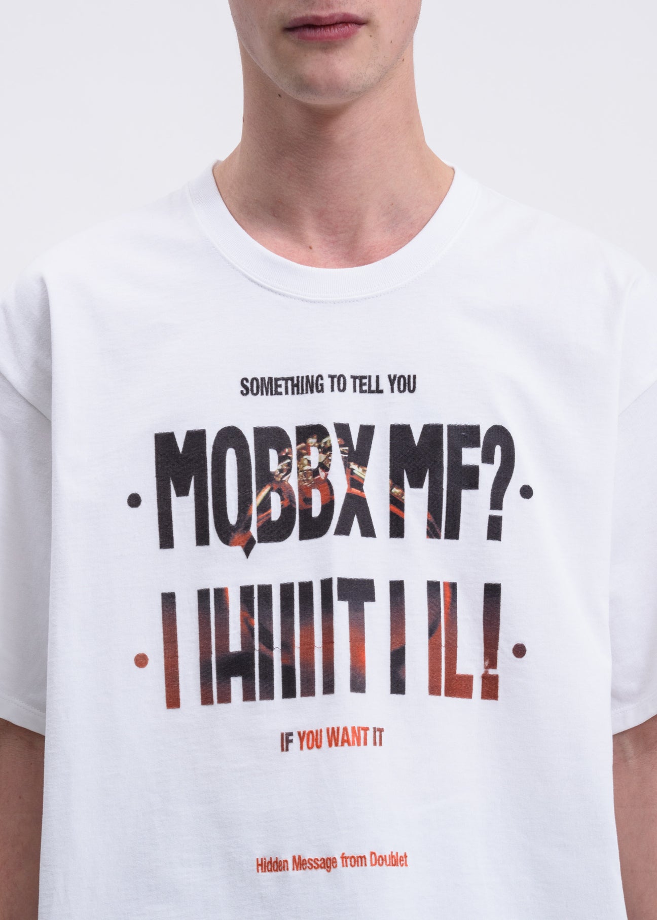 Embroidery Doublet Message Hidden T-Shirt Black Garmentory 