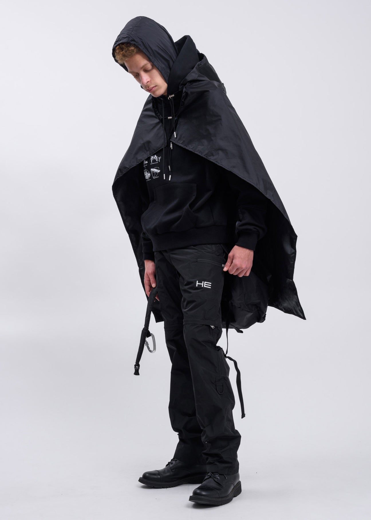 Black Hiking Poncho Backpack – 017 Shop