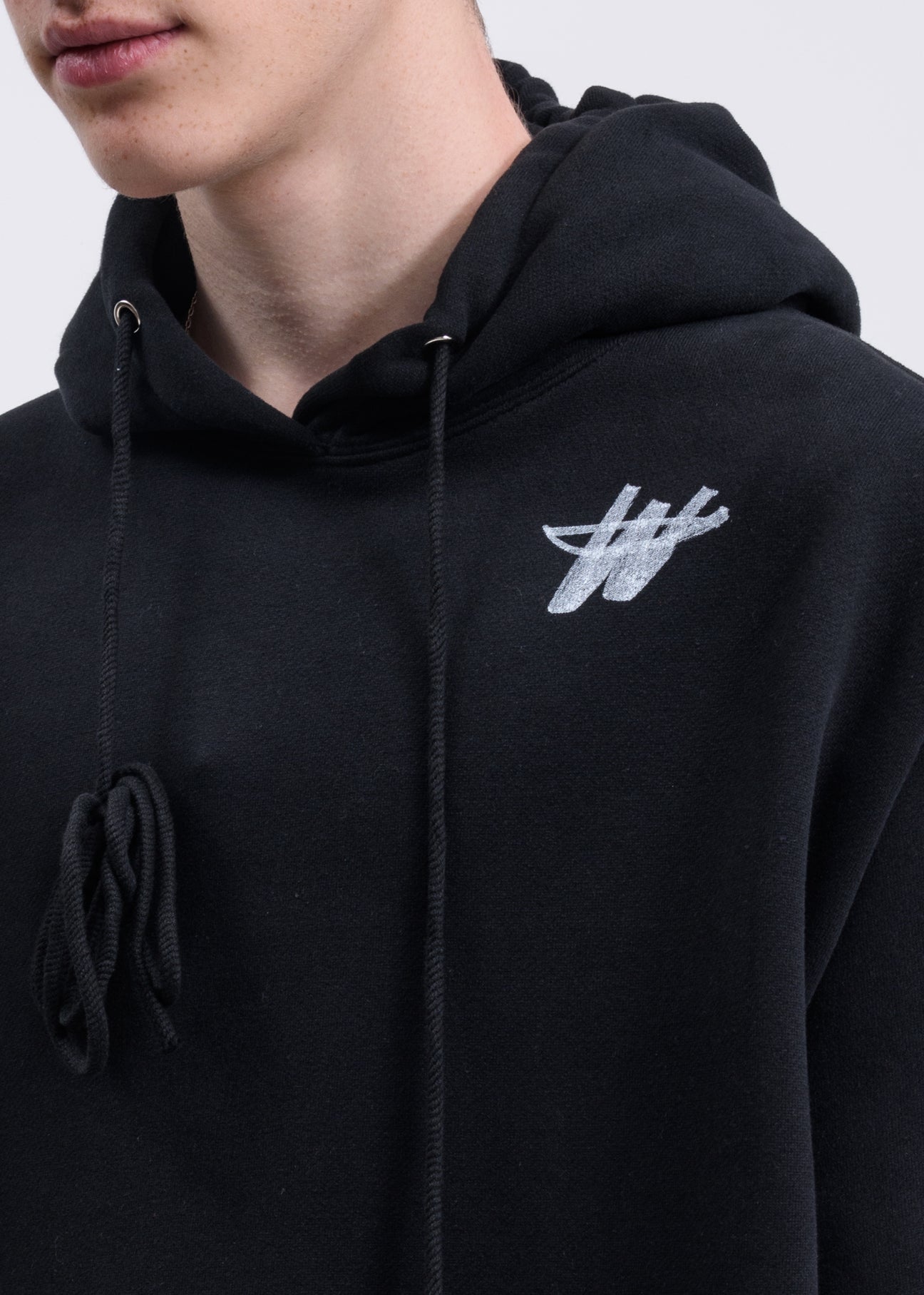 Black WD Logo Oversized Hoodie – 017 Shop