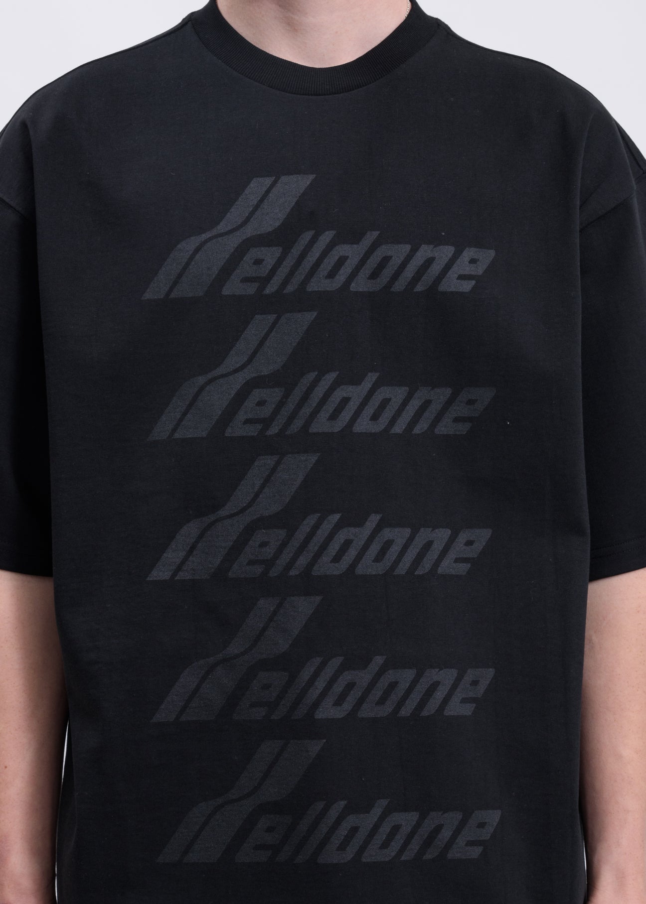Black WELLDONE Front Logo T-Shirt – 017 Shop