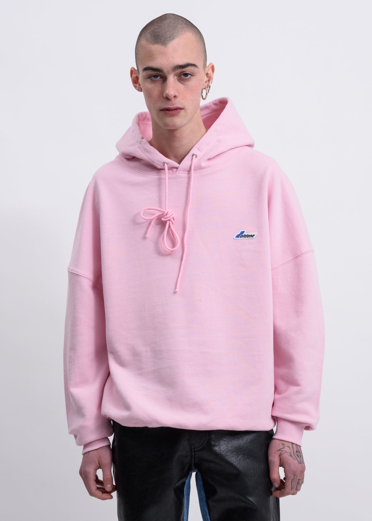 Pink WD Logo Embroidered Hoodie 017 Shop