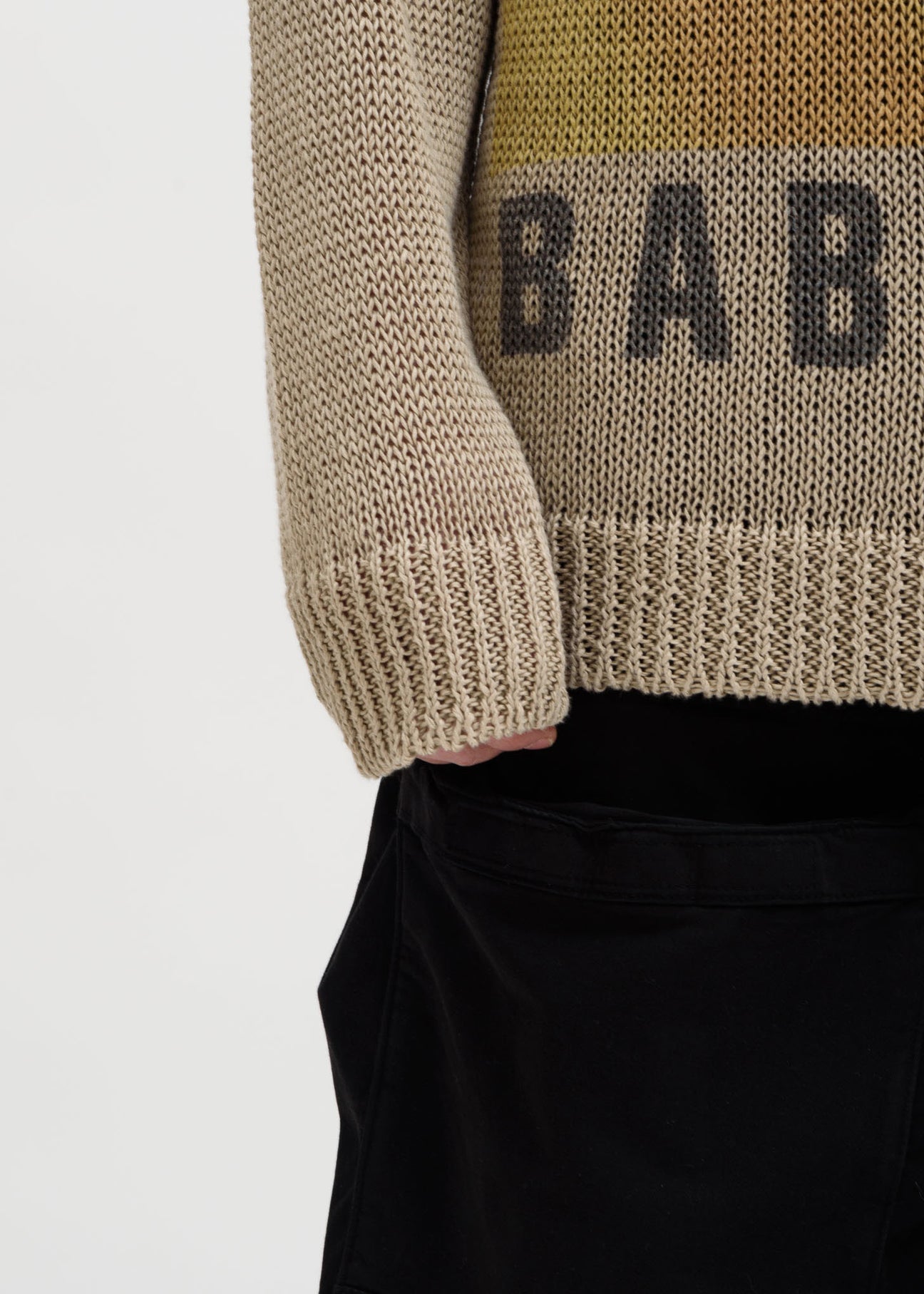【信頼】 Beige Post Card “Babylon” Sweater – 017 Shop トップス