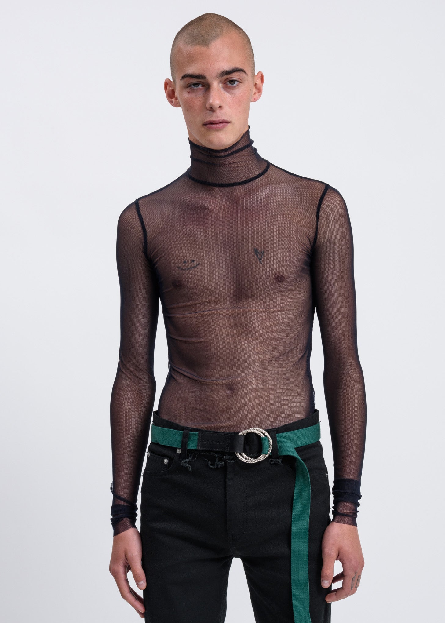 Dark Navy Mesh Top – 017 Shop