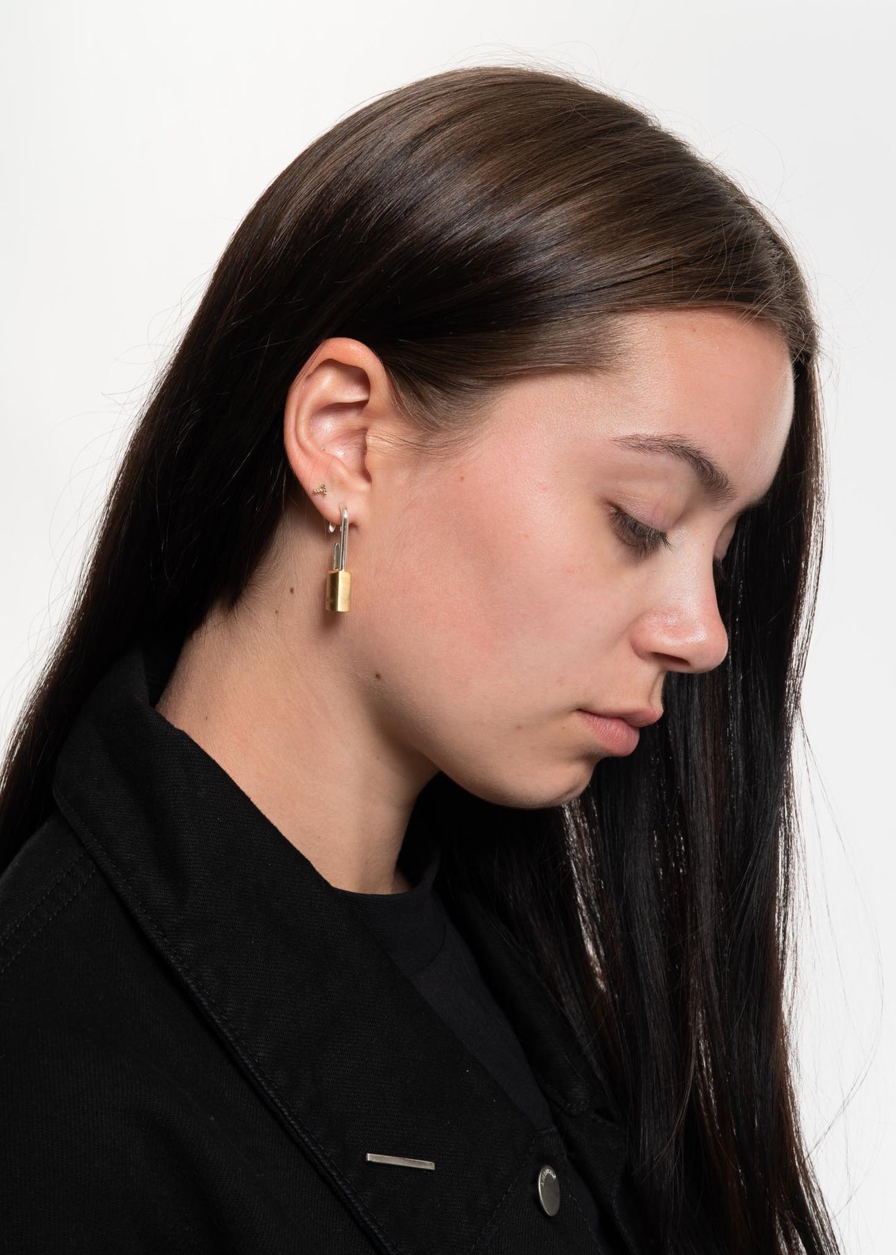 在庫処分 半額 Gold Hues Shop 017 – Earring Padlock アクセサリー