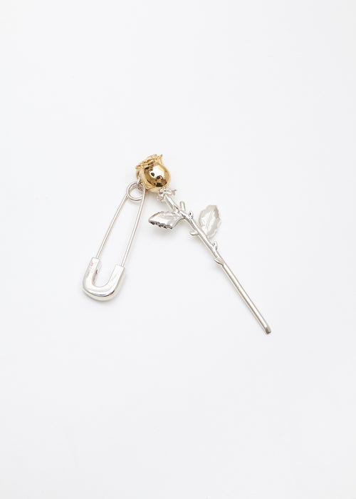Silver Rose Charm Necklace – 017 Shop